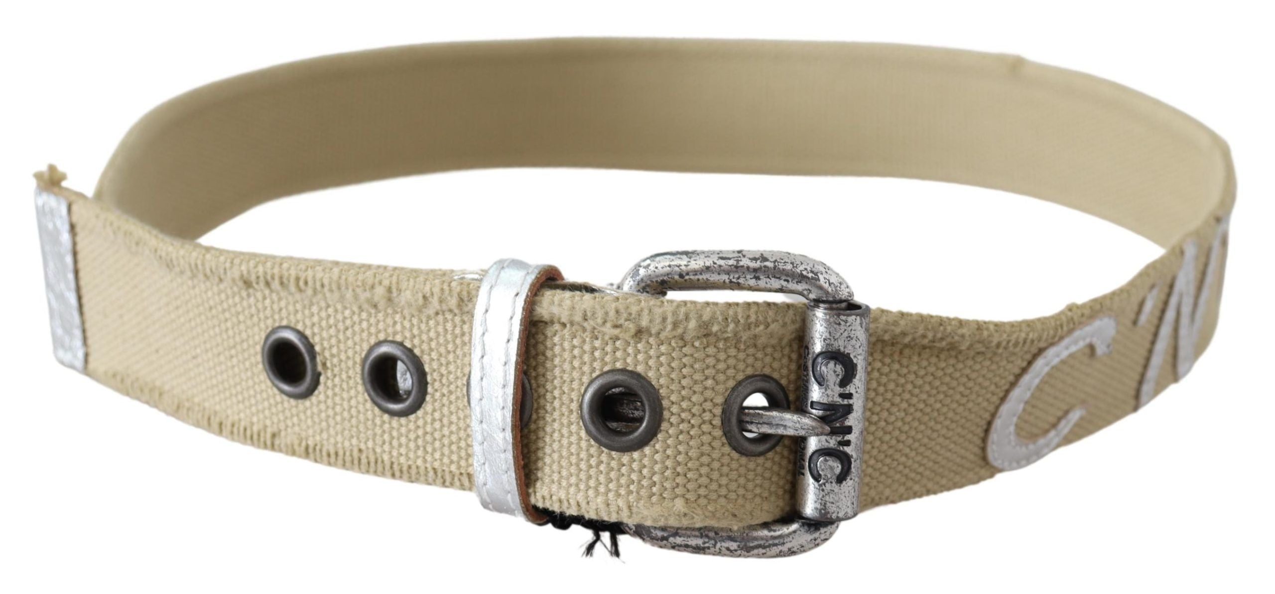 Costume National Ceinture élégante en coton beige