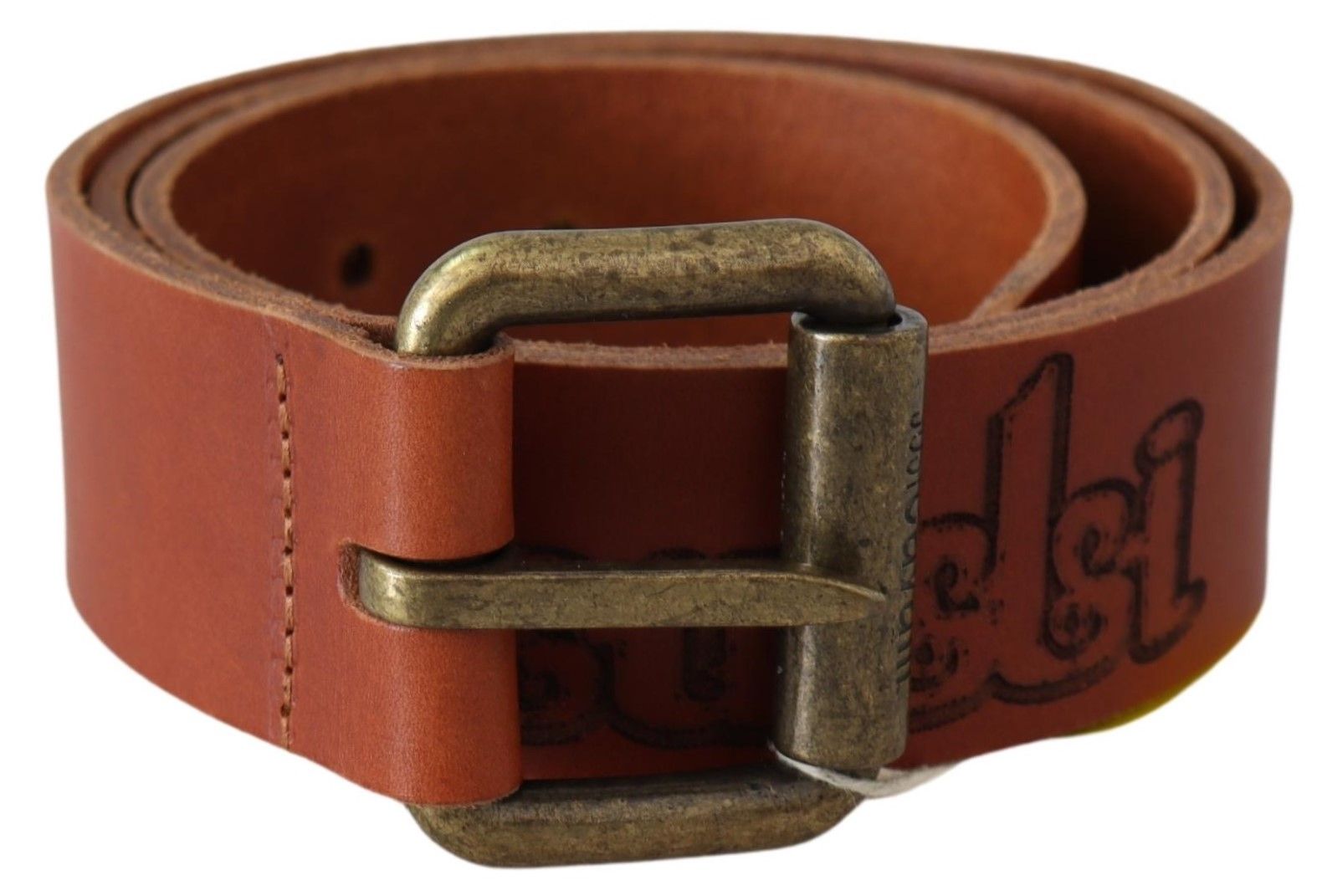 Just Cavalli Ceinture chic en cuir marron avec logo