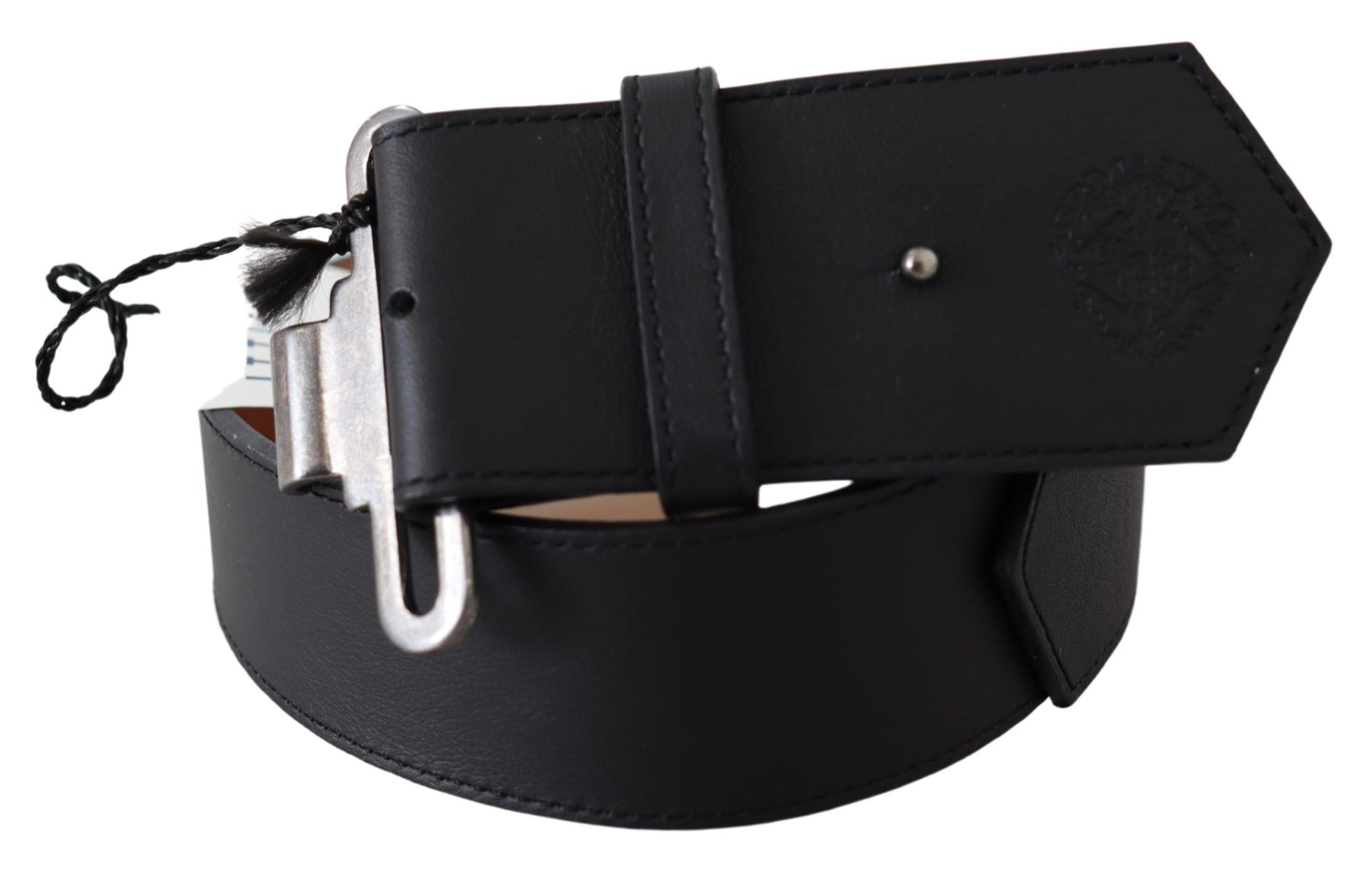 Ermanno Scervino Ceinture noire réglable en cuir chic