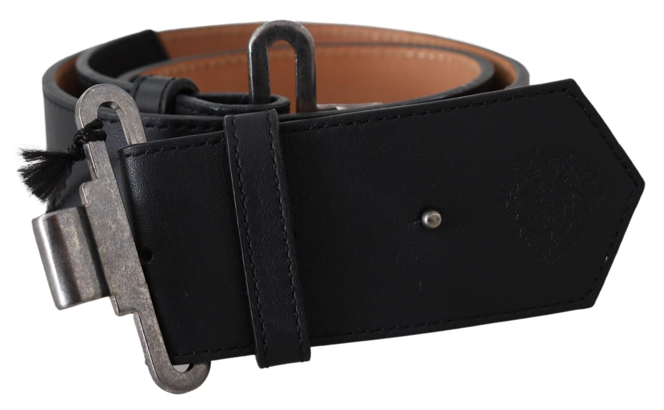 Ermanno Scervino Ceinture noire réglable en cuir chic