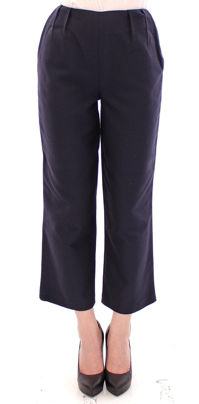 Pantalon bleu court Andrea Incontri Chic - Artisanat exquis