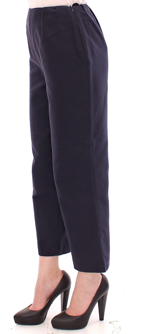 Pantalon bleu court Andrea Incontri Chic - Artisanat exquis