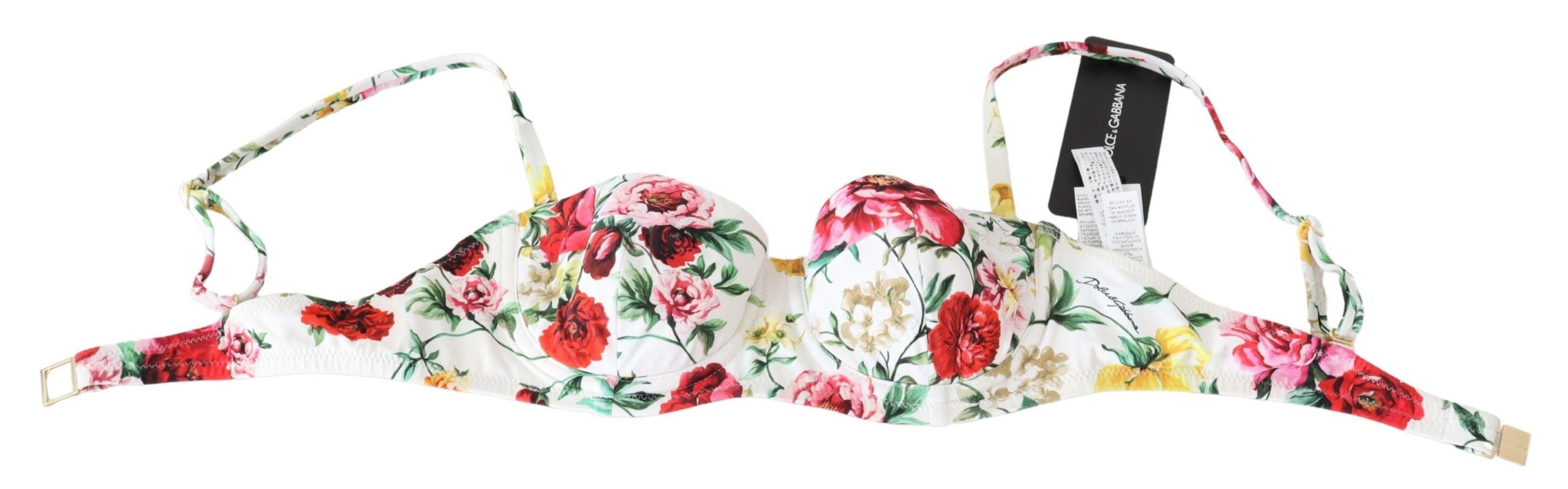 Haut de bikini fleuri élégant Dolce &amp; Gabbana – Summer Chic