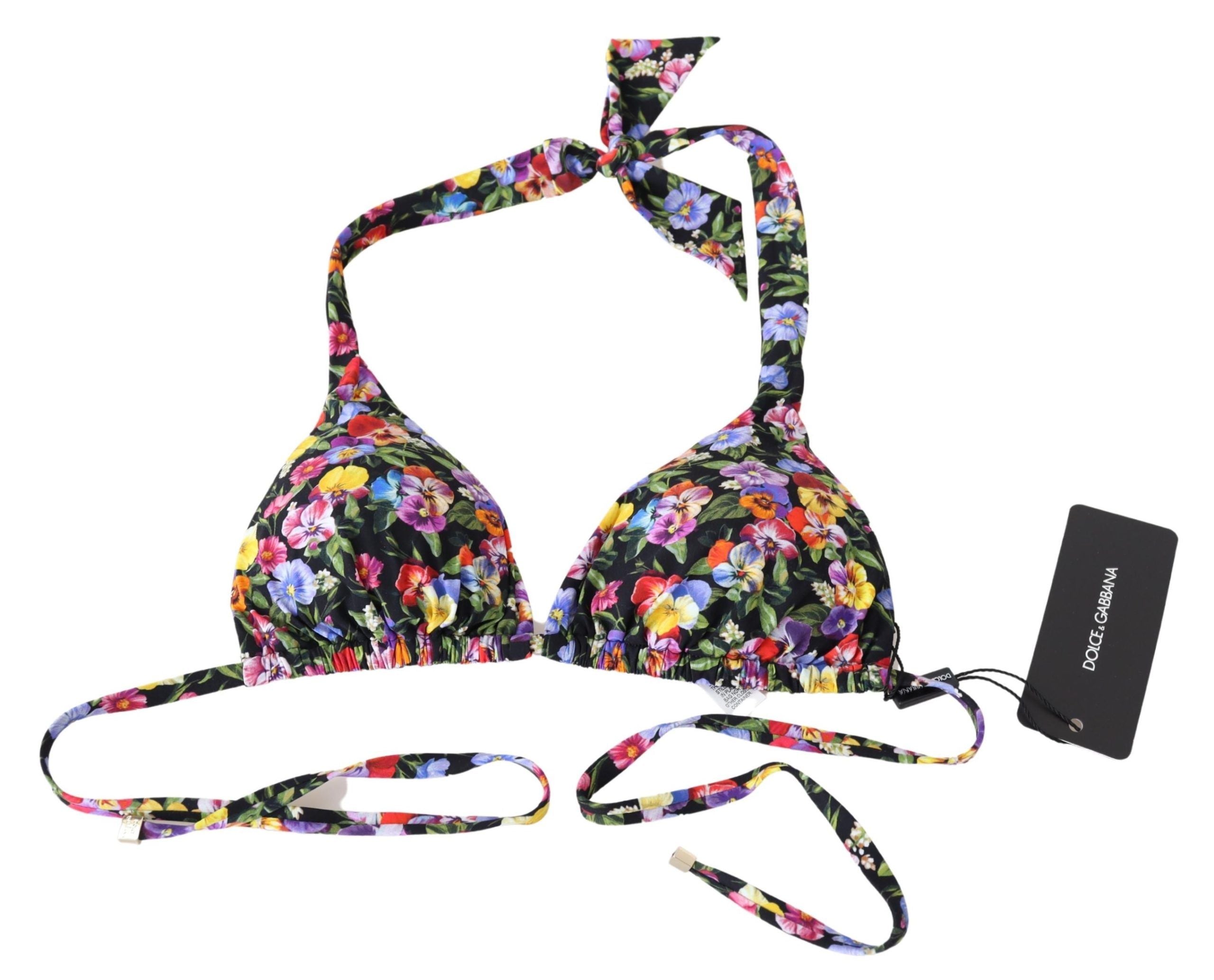 Haut de bikini imprimé floral Dolce &amp; Gabbana Chic