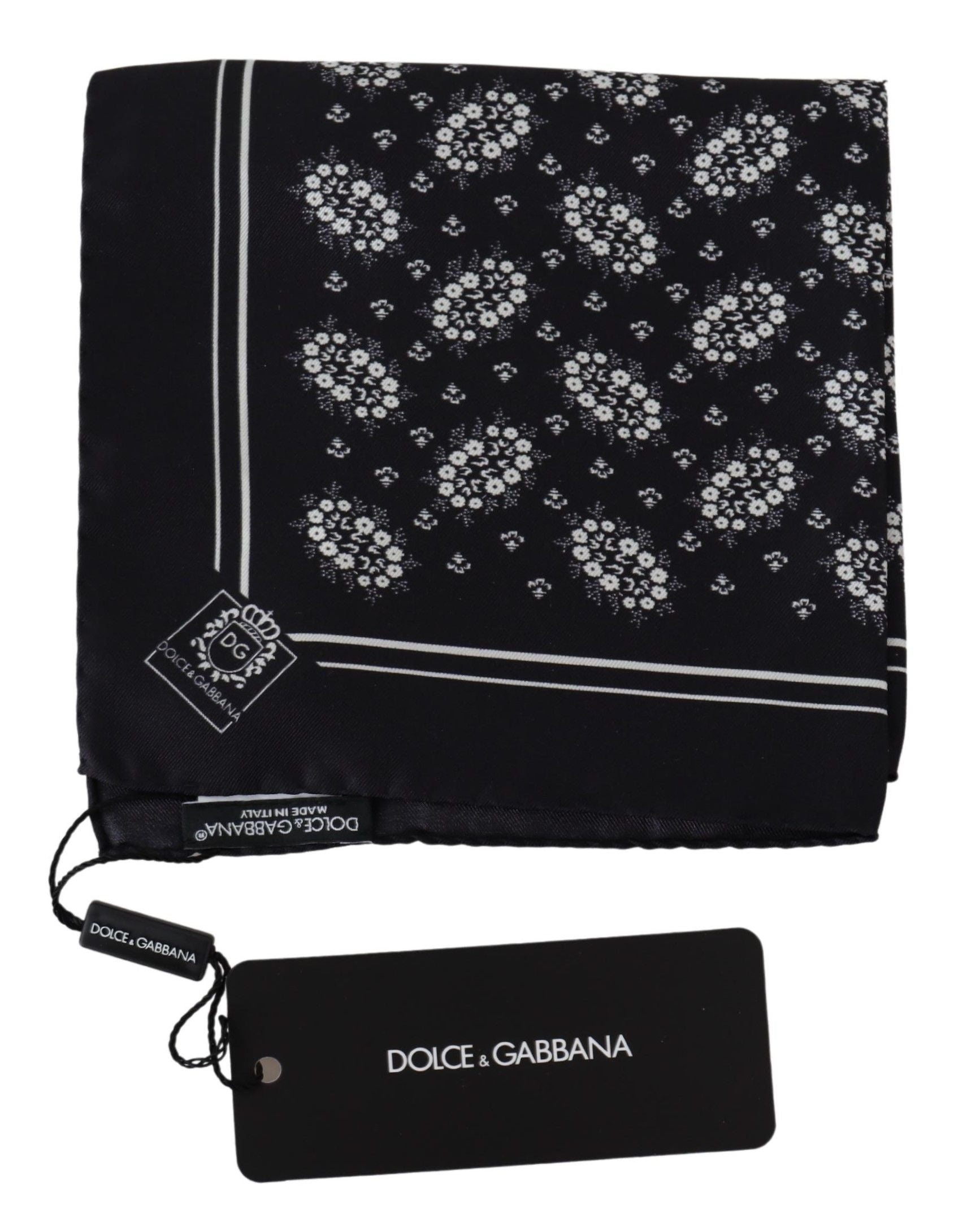 Dolce &amp; Gabbana Pochette de costume élégante en soie à motifs