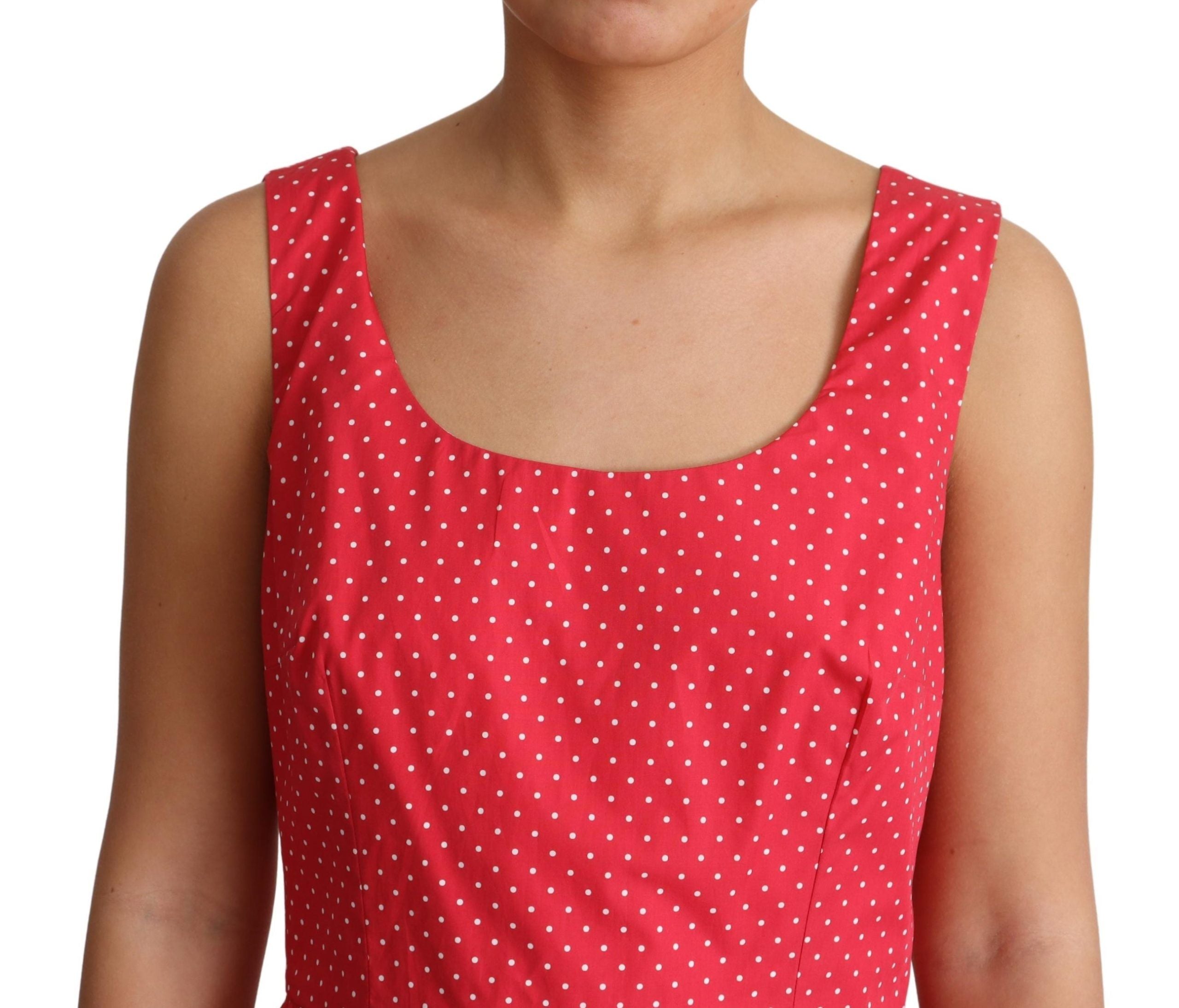 Dolce & Gabbana Polka-Dot Sleeveless A-Line Dress