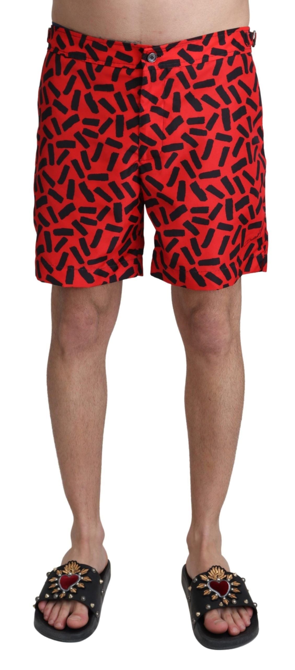 Dolce &amp; Gabbana Chic Boxer de bain rouge