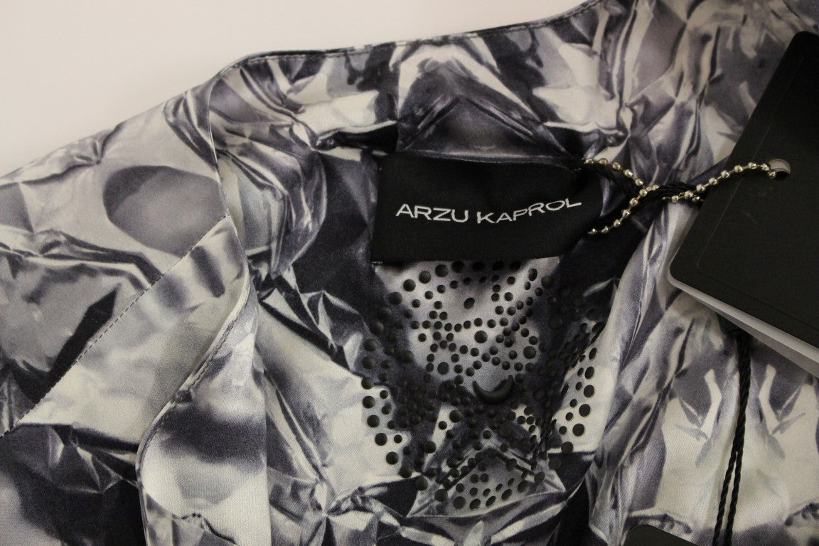 Arzu Kaprol Blouse sans manches en soie exquise en multicolore