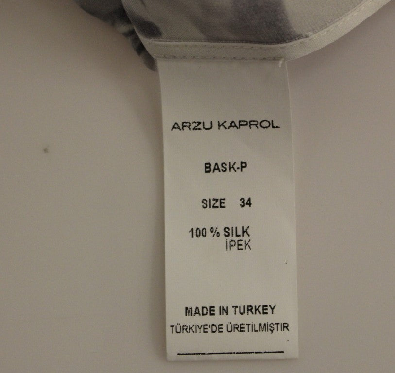 Arzu Kaprol Blouse sans manches en soie exquise en multicolore