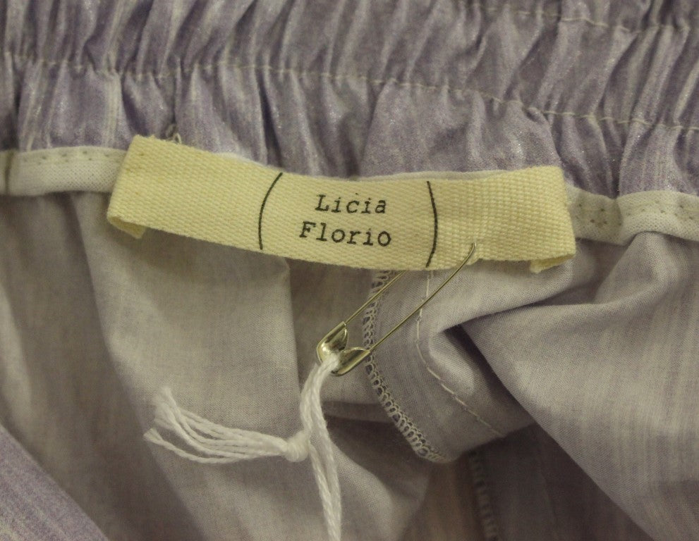 Licia Florio Short élégant en viscose violet - Fermeture zippée sur le côté