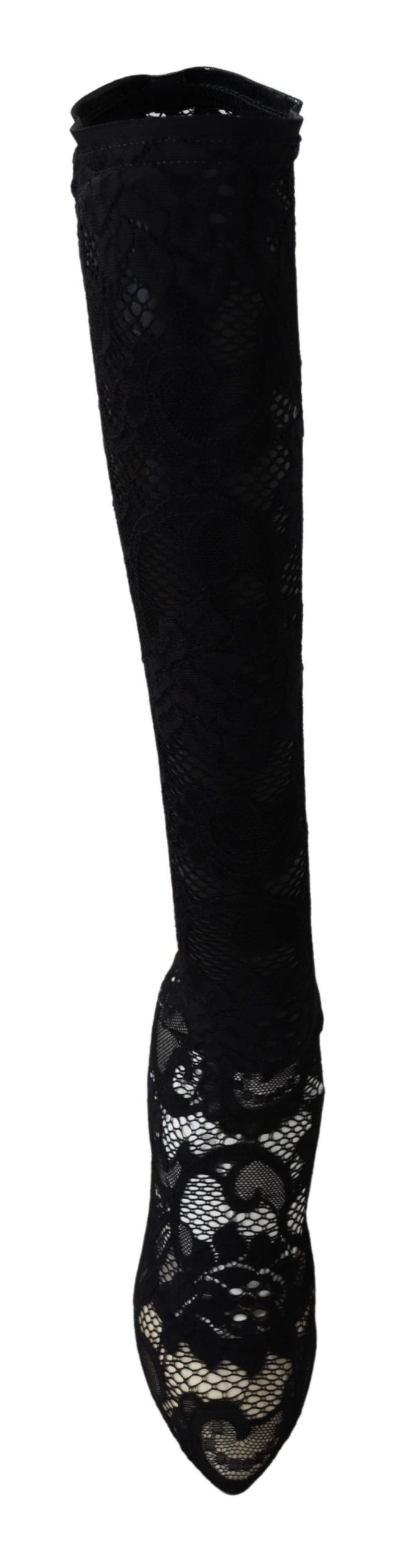 Dolce &amp; Gabbana Escarpins chaussettes extensibles noirs élégants