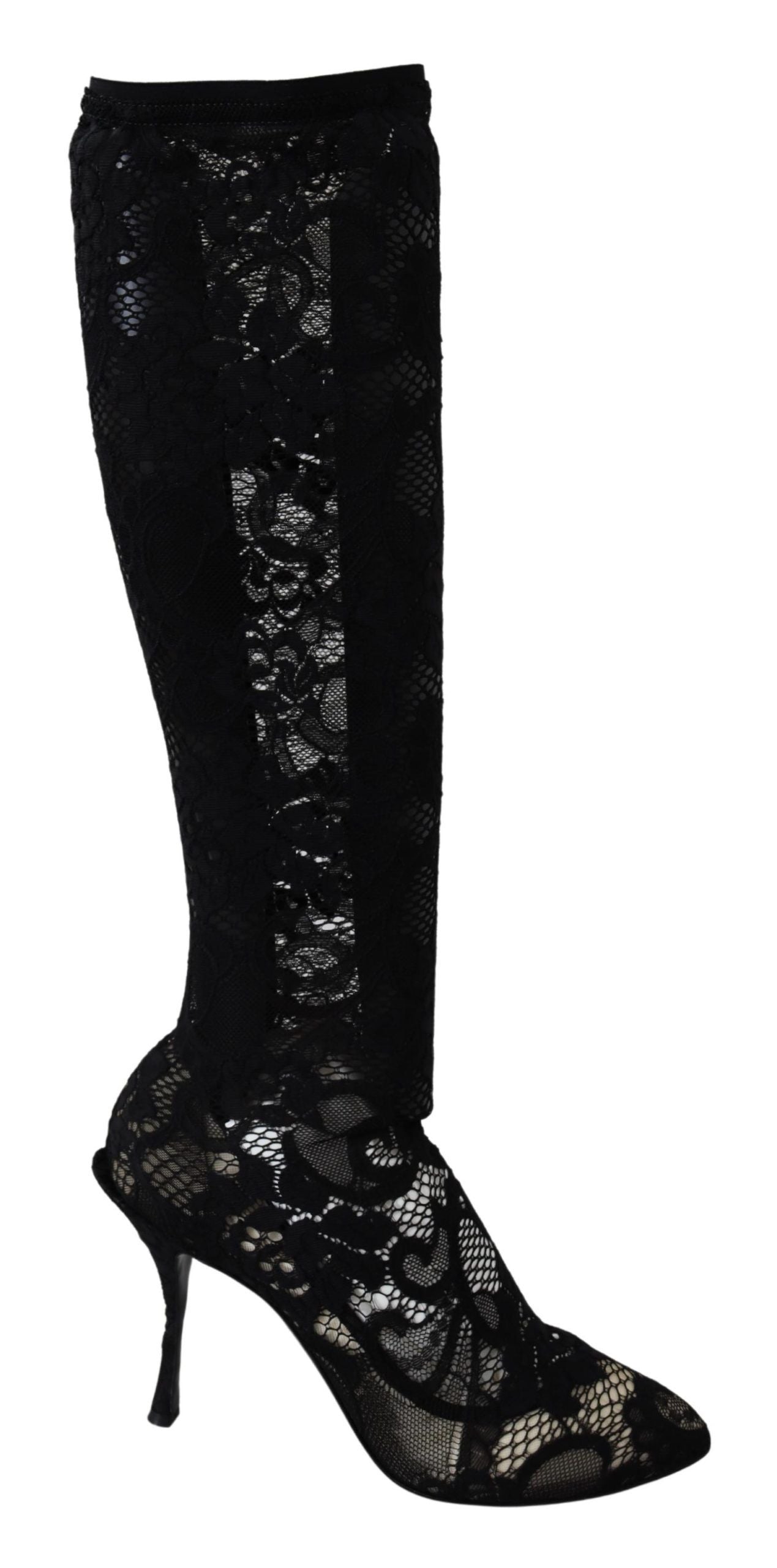 Dolce &amp; Gabbana Escarpins chaussettes extensibles noirs élégants