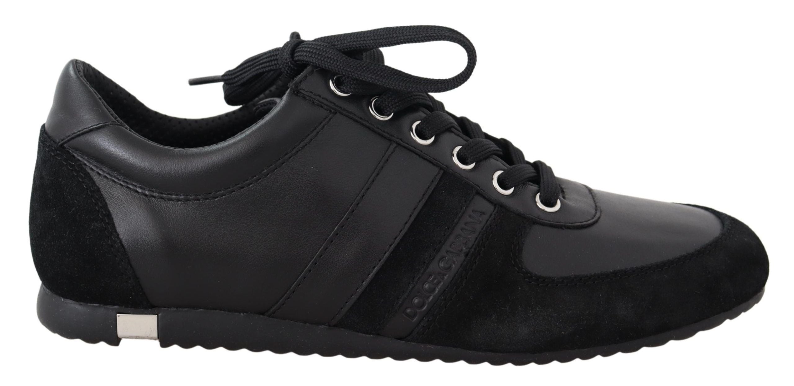 Dolce &amp; Gabbana Baskets de sport élégantes en cuir noir