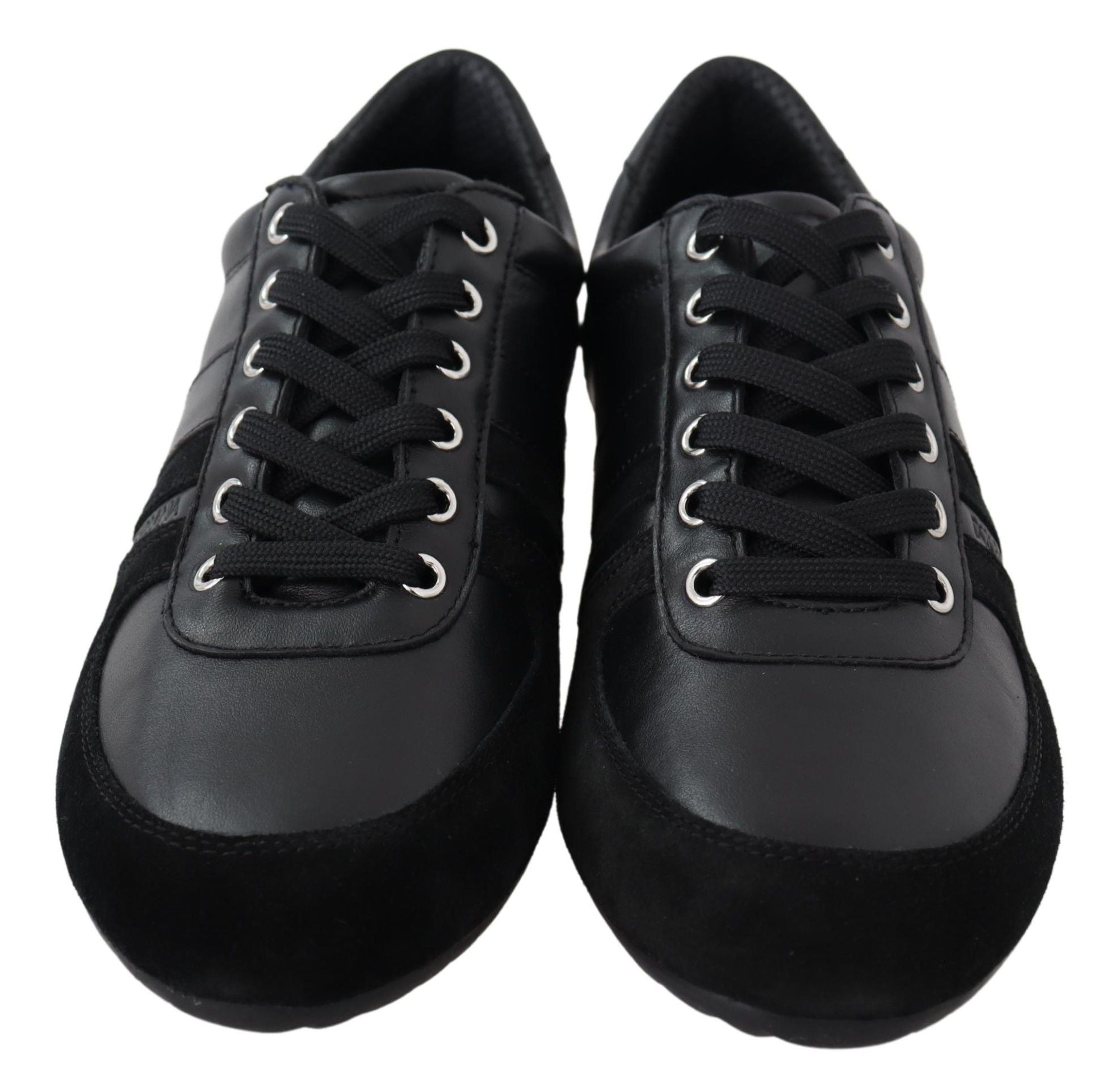 Dolce &amp; Gabbana Baskets de sport élégantes en cuir noir