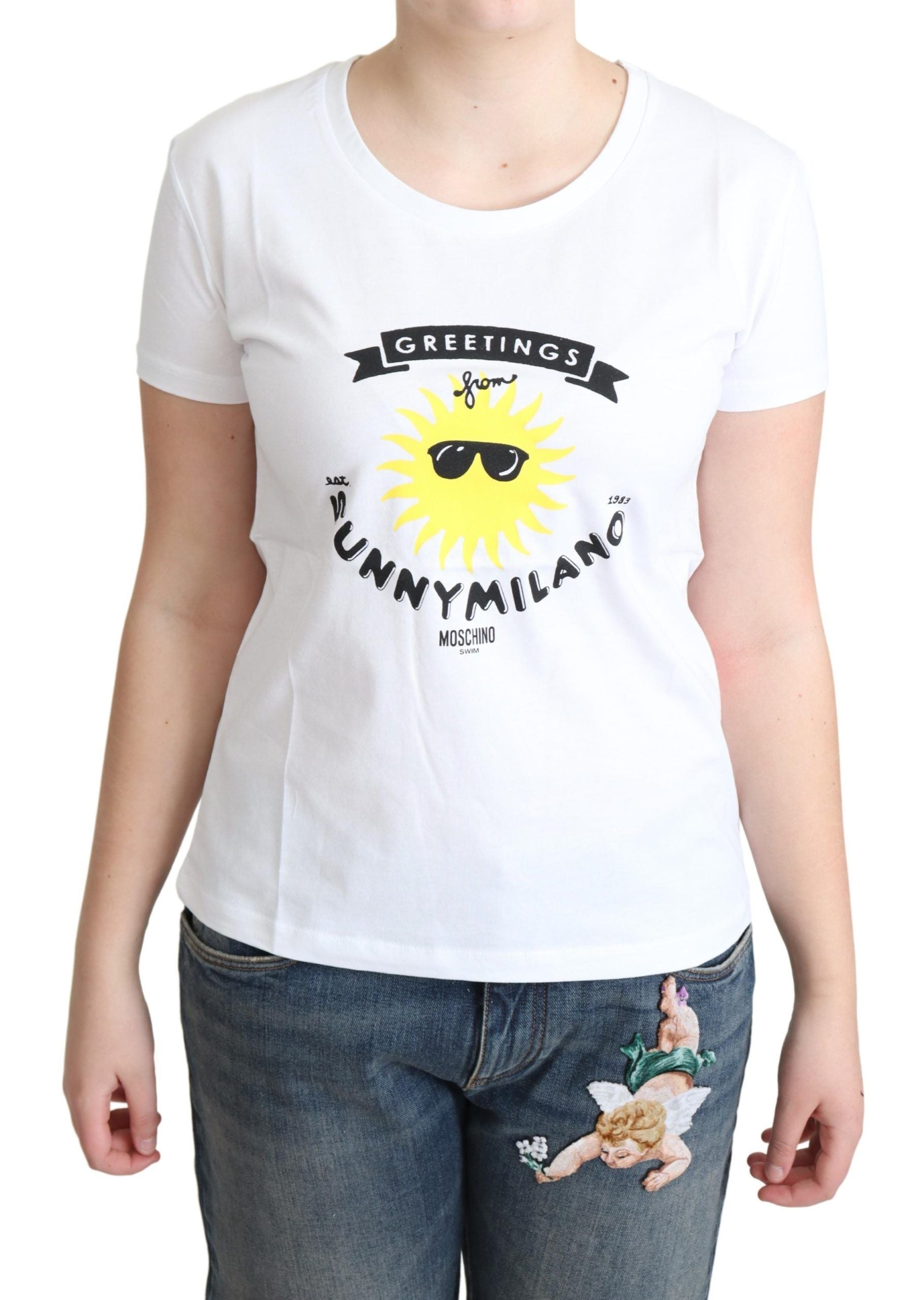 Moschino Sunny Milano T-shirt en coton imprimé