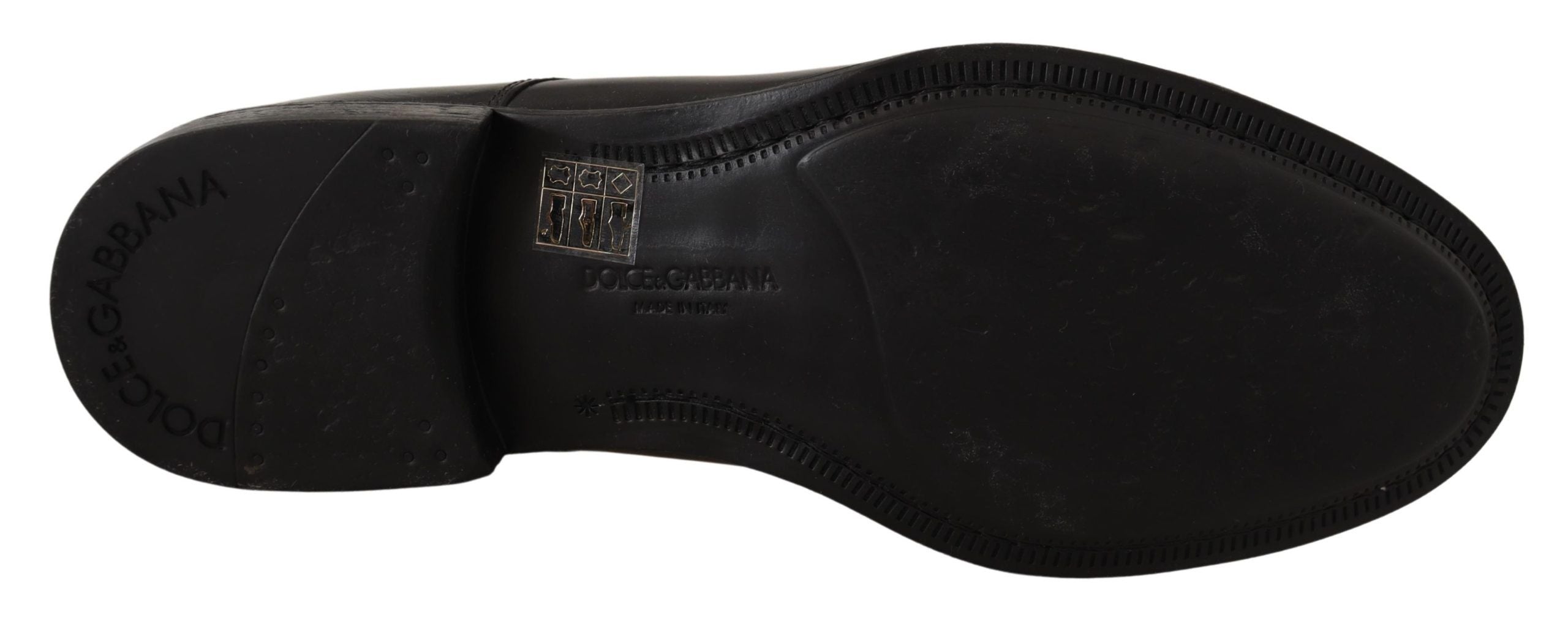 Dolce &amp; Gabbana élégantes chaussures derby formelles en cuir noir