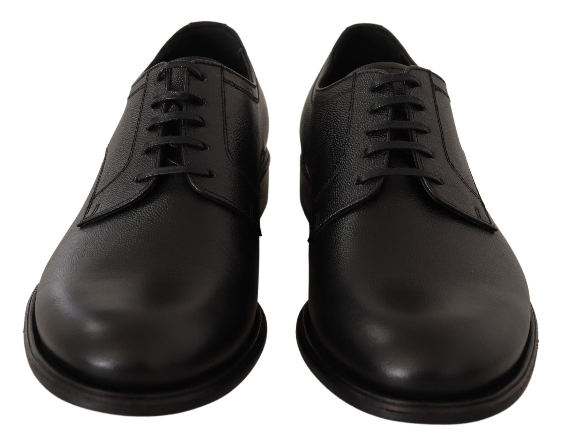 Dolce &amp; Gabbana élégantes chaussures derby en cuir noir