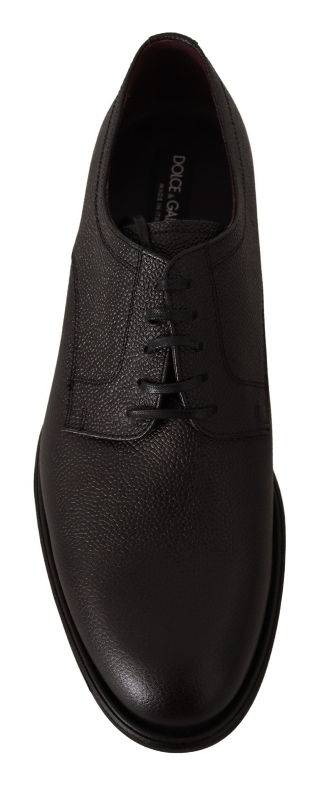 Dolce &amp; Gabbana élégantes chaussures habillées derby en cuir noir