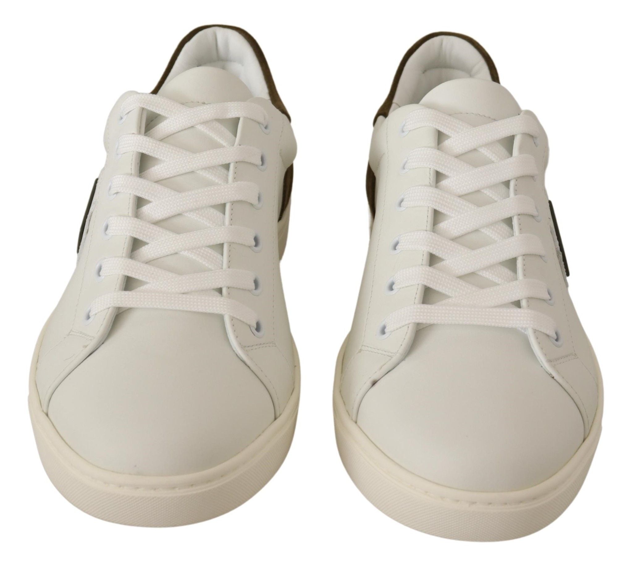 Dolce &amp; Gabbana Chic Baskets en cuir blanc pour homme