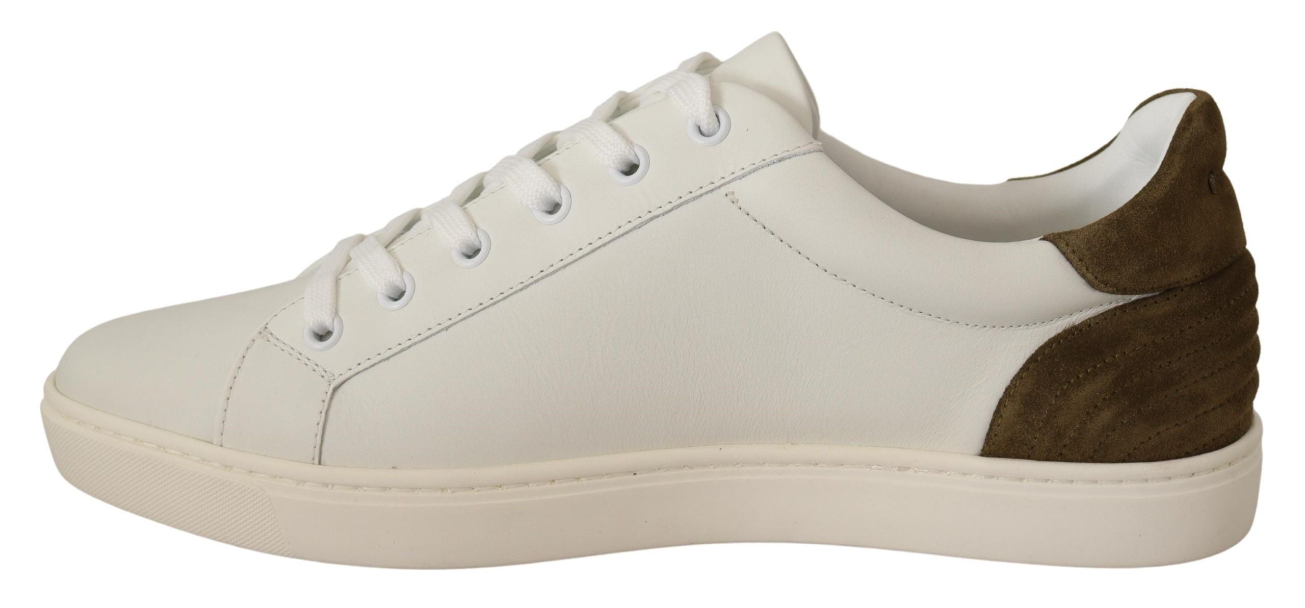 Dolce &amp; Gabbana Chic Baskets en cuir blanc pour homme