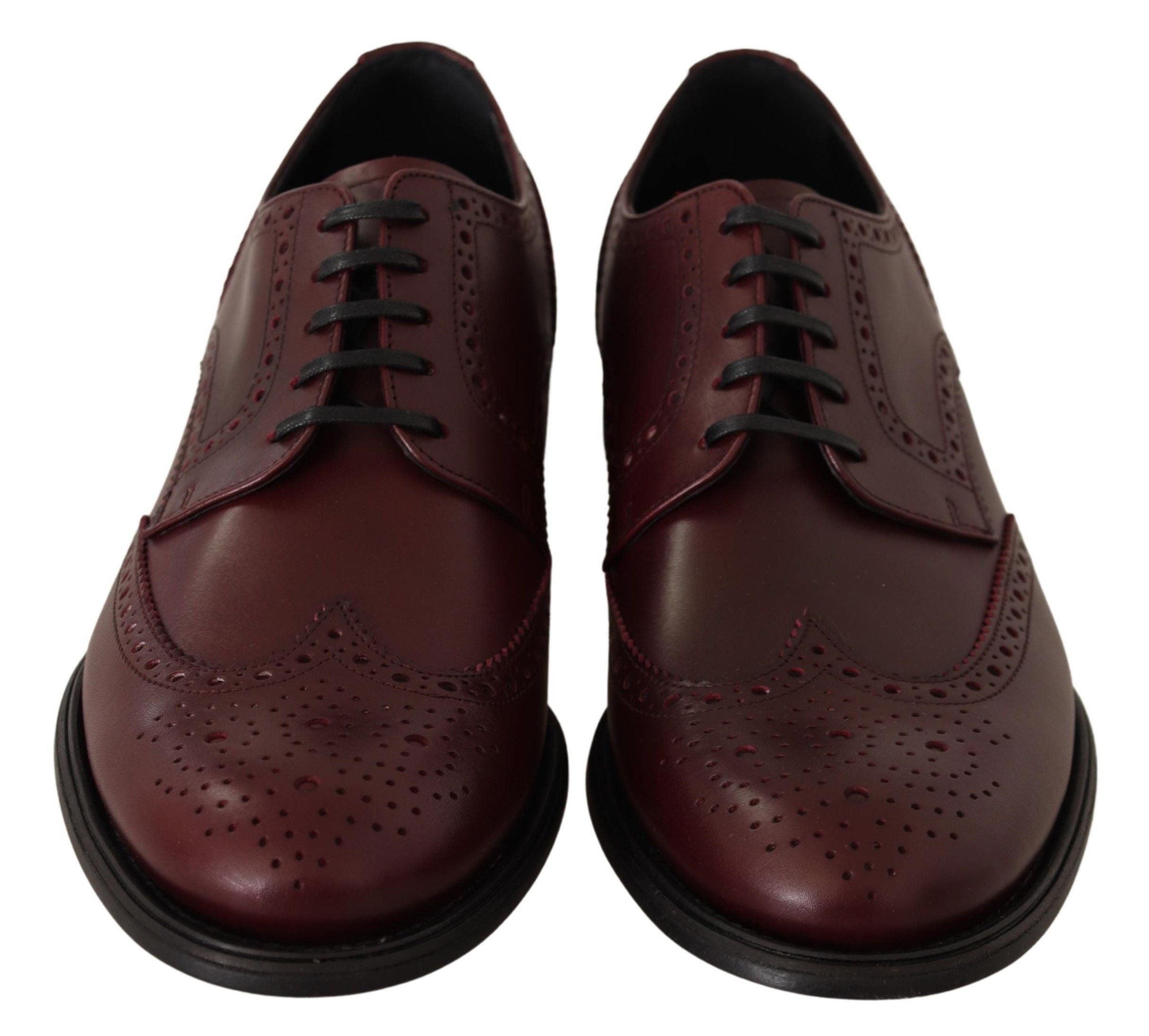 Dolce &amp; Gabbana Élégantes chaussures derby en cuir bordeaux