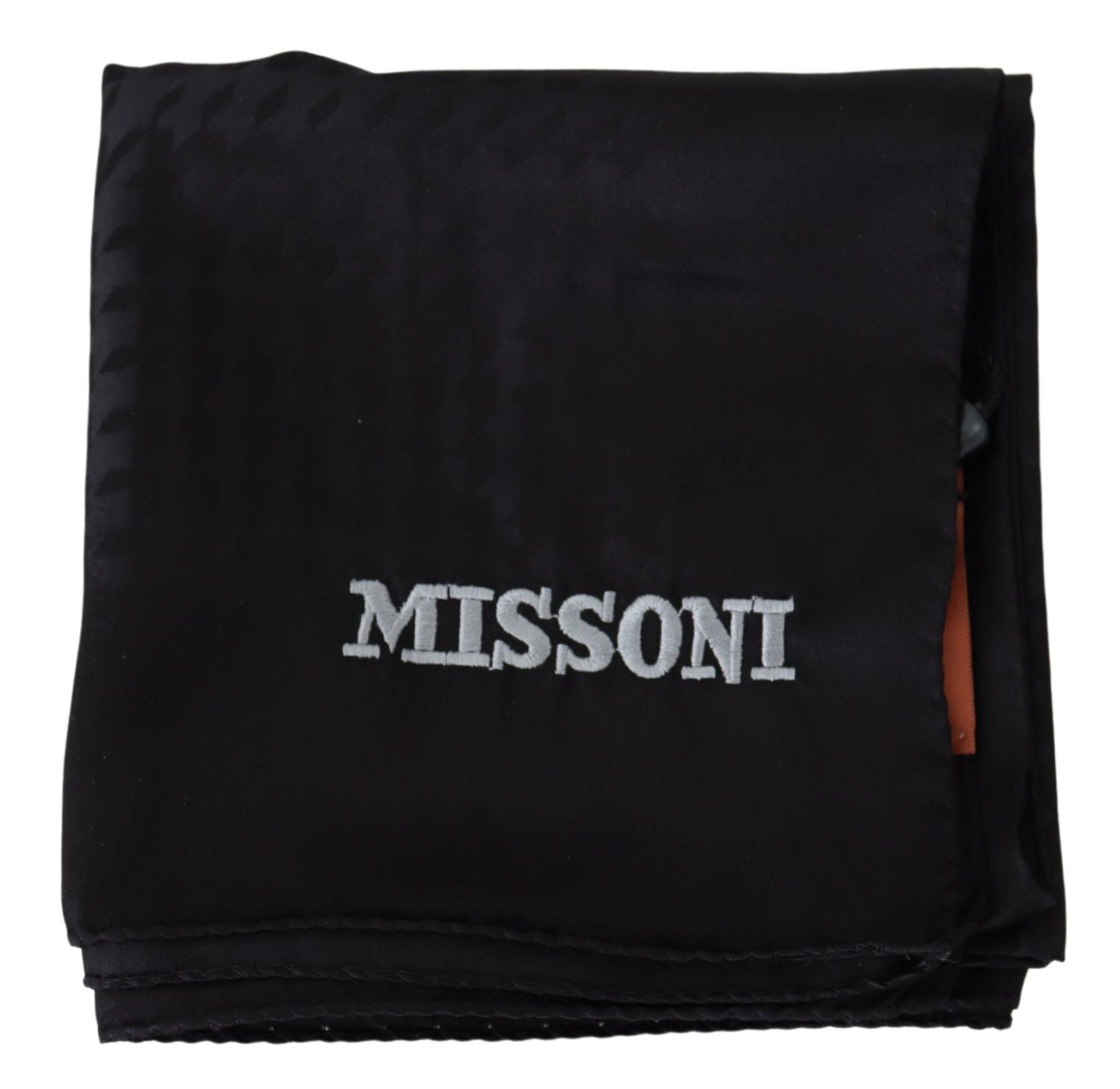 Missoni Élégante écharpe en laine noire avec logo brodé