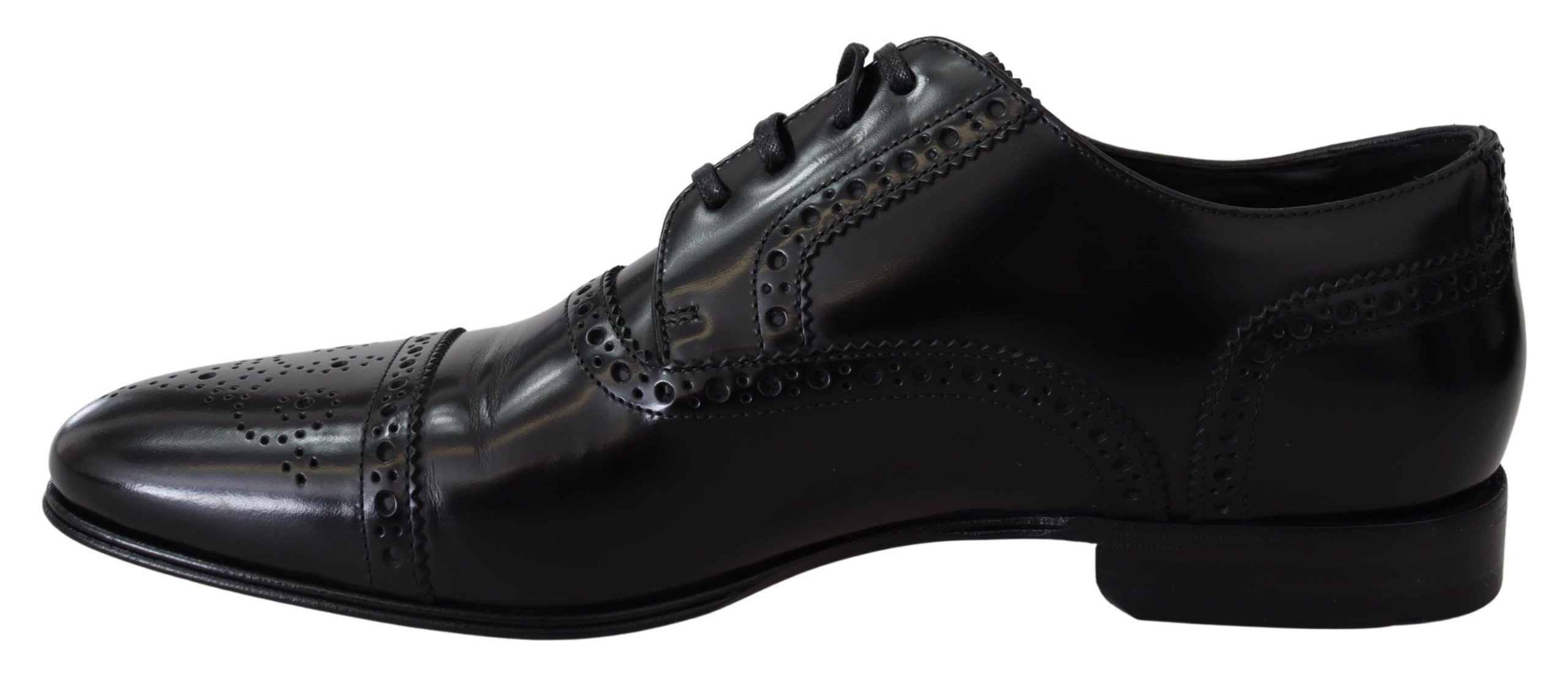 Dolce &amp; Gabbana élégantes chaussures derby formelles en cuir noir