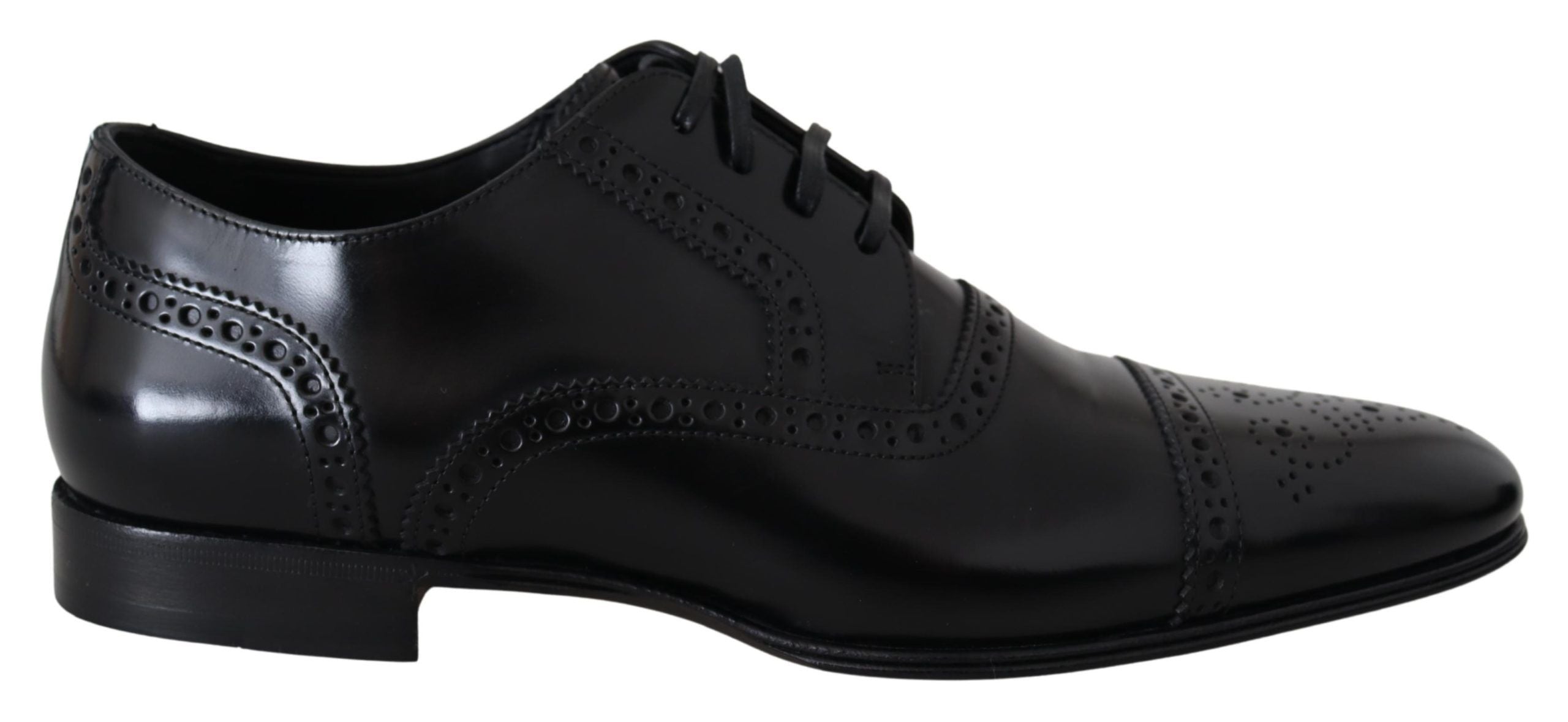 Dolce &amp; Gabbana élégantes chaussures derby formelles en cuir noir