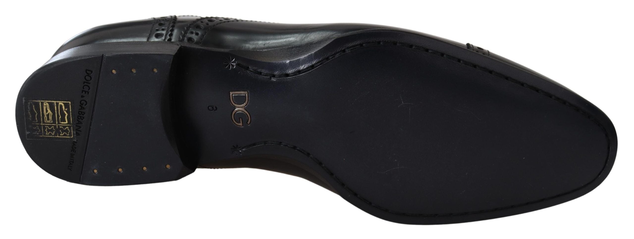 Dolce &amp; Gabbana élégantes chaussures derby formelles en cuir noir