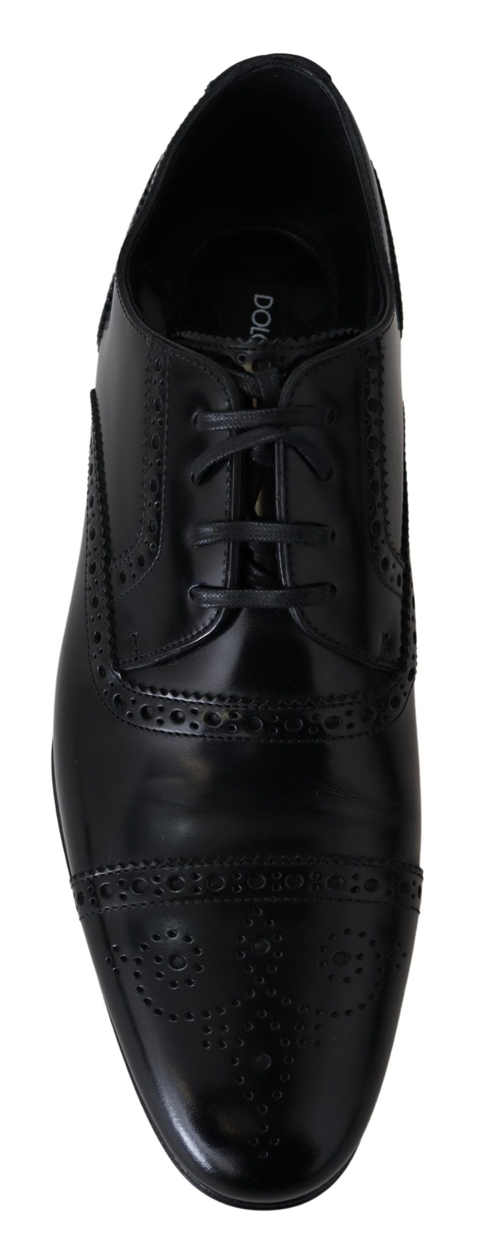 Dolce &amp; Gabbana élégantes chaussures derby formelles en cuir noir