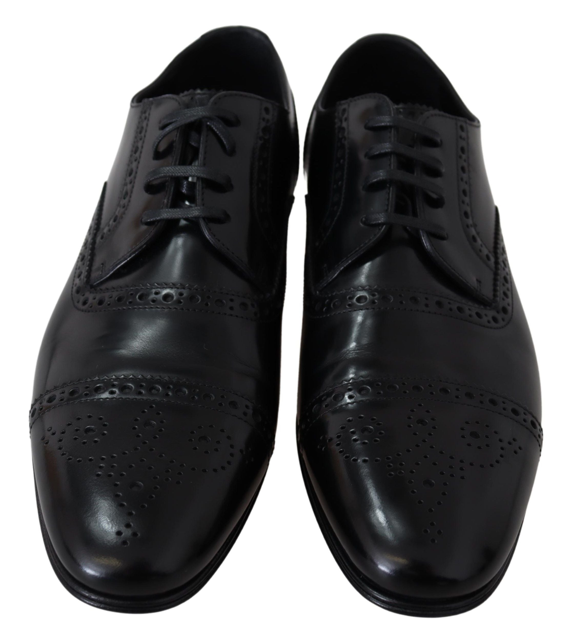 Dolce &amp; Gabbana élégantes chaussures derby formelles en cuir noir