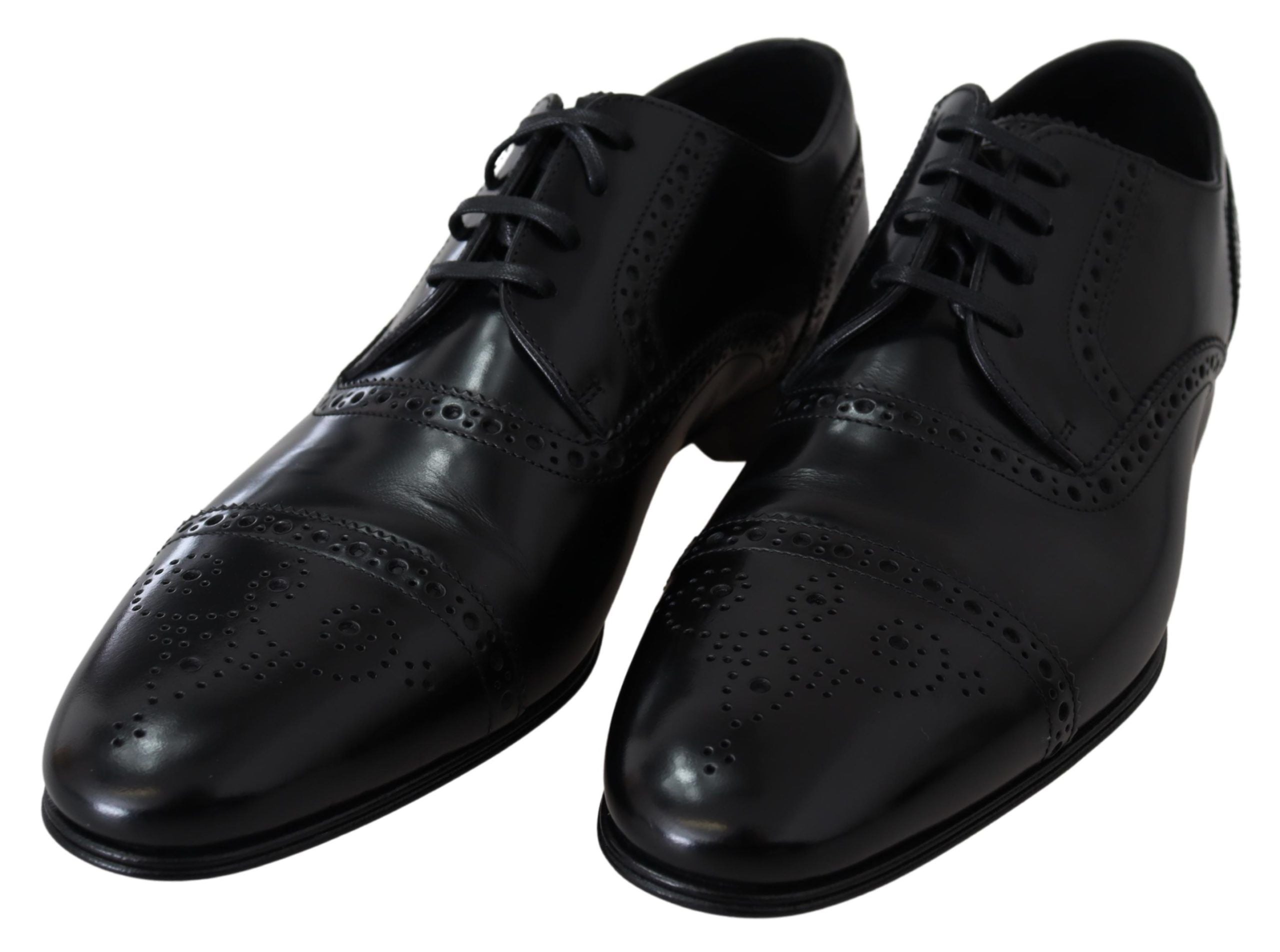 Dolce &amp; Gabbana élégantes chaussures derby formelles en cuir noir