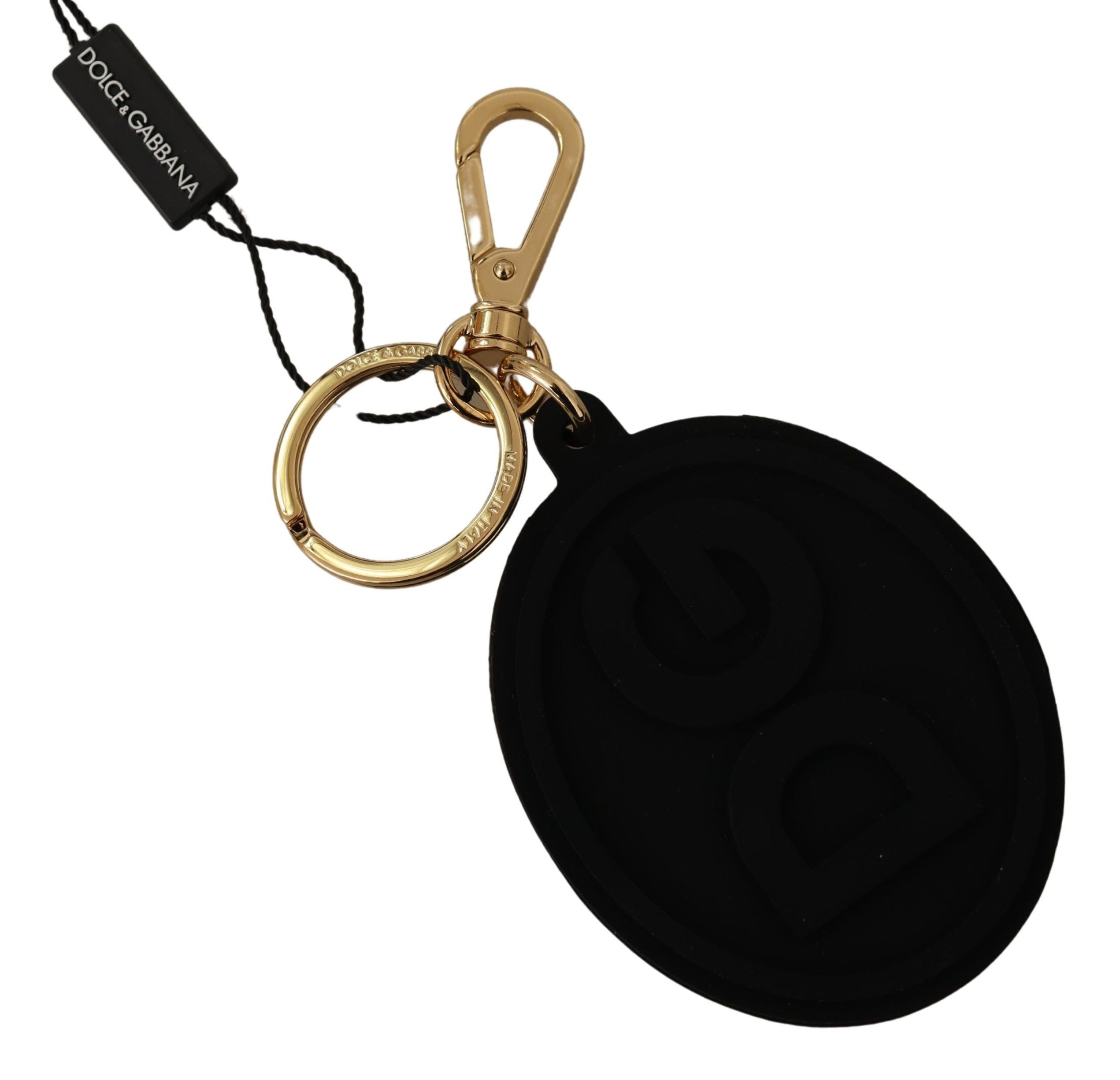 Dolce &amp; Gabbana Élégant accessoire porte-clés noir et or