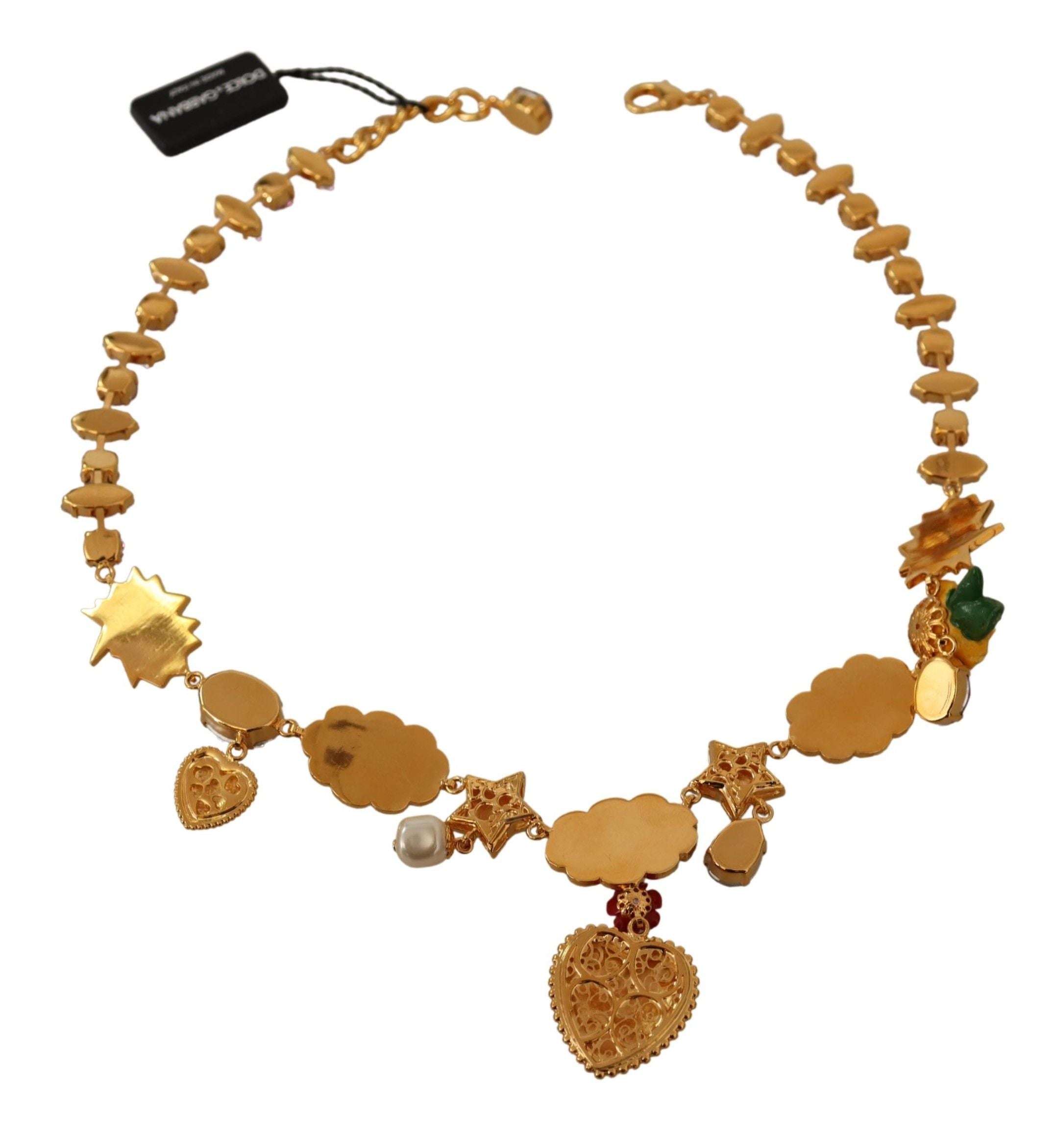 Collier à breloques Dolce &amp; Gabbana avec éléments peints à la main