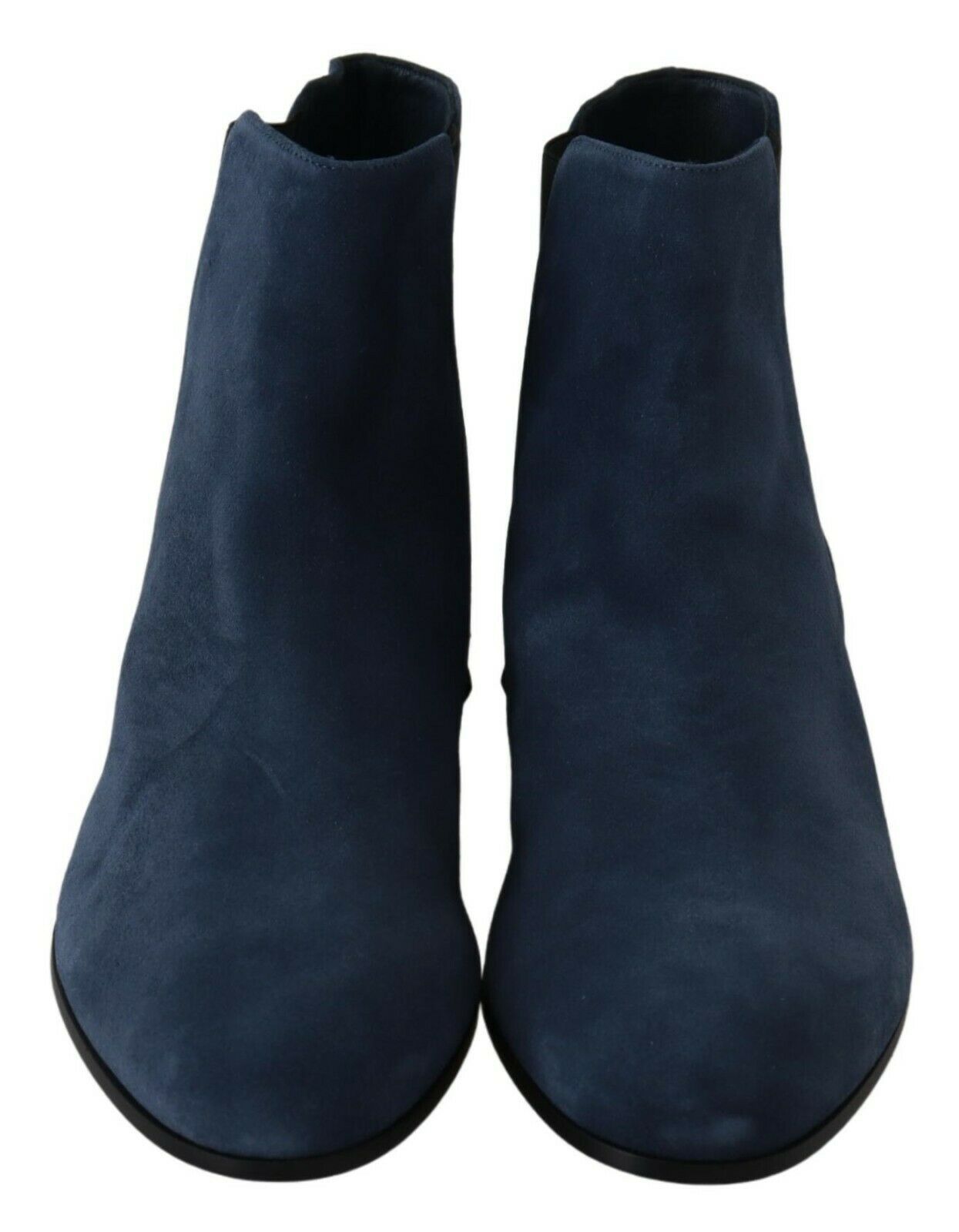 Dolce &amp; Gabbana Chic Bottes mi-mollet en daim bleu avec détails clous