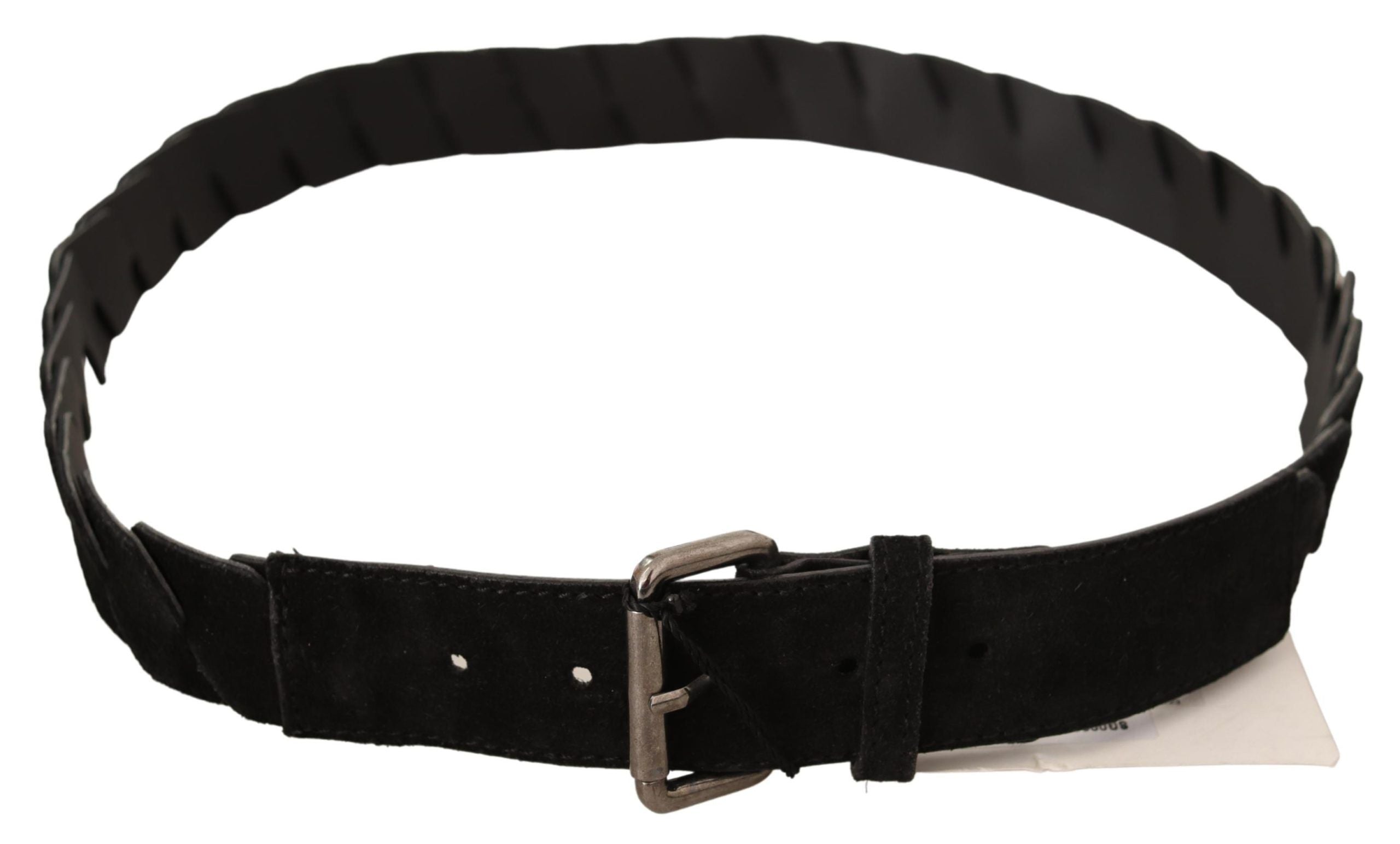 GF Ferre Ceinture noire élégante avec boucle en métal