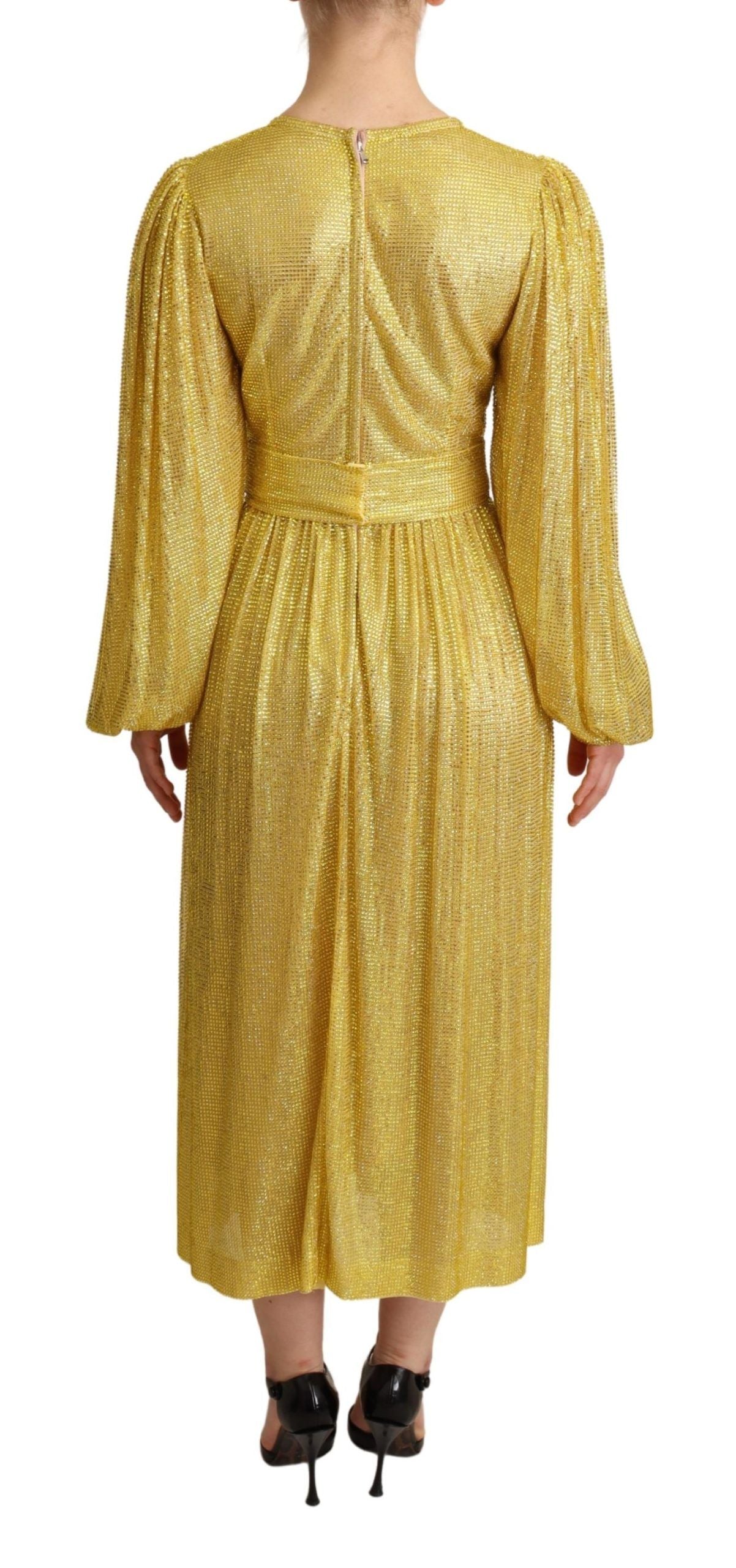 Dolce &amp; Gabbana - Robe longue plissée ornée de cristaux