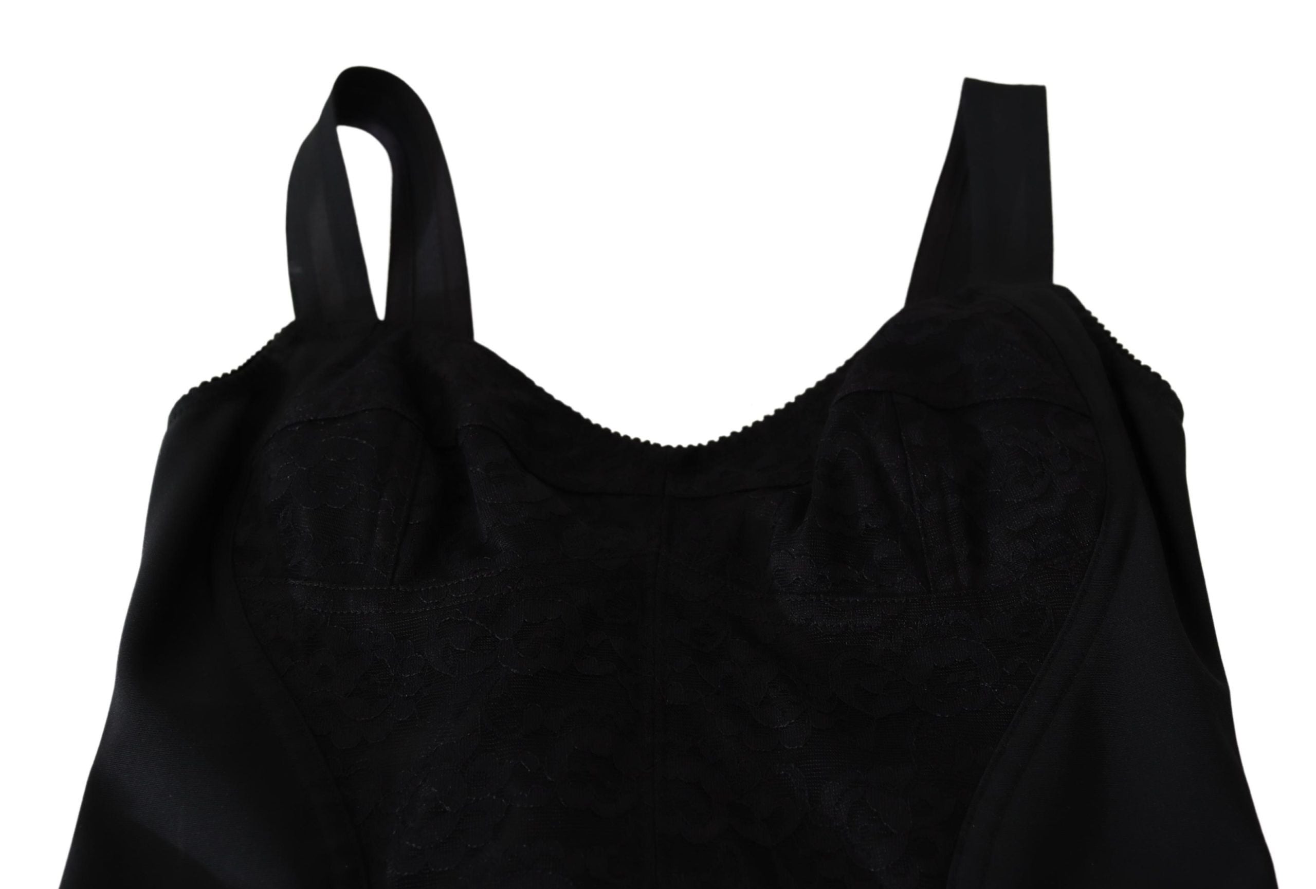 Dolce &amp; Gabbana Robe corset élégante en dentelle noire