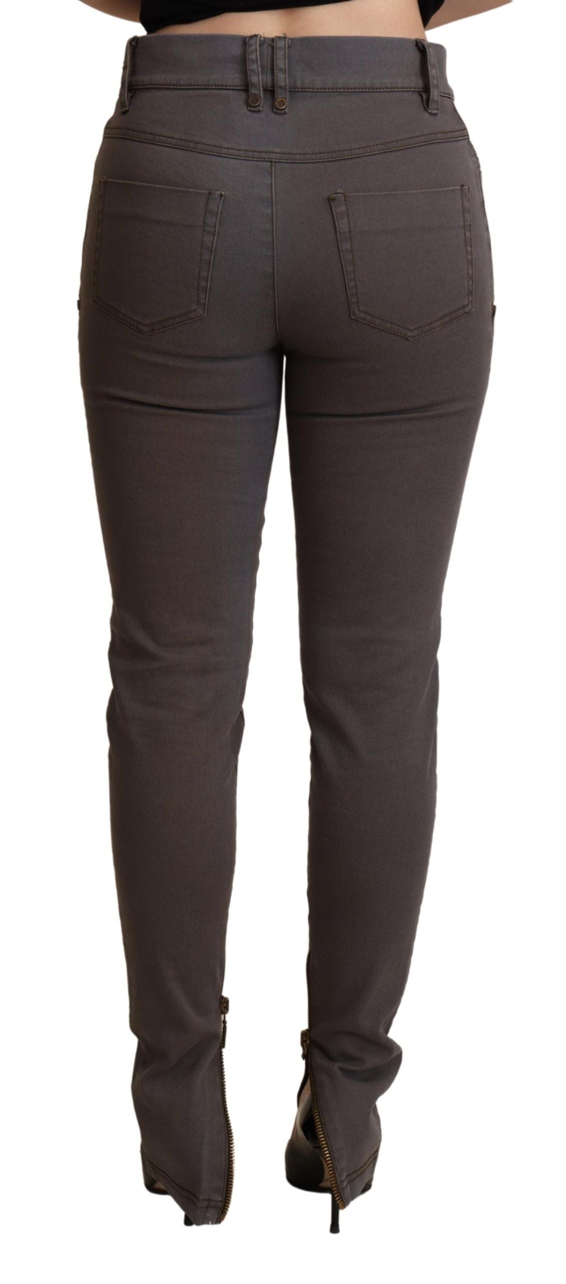 PLEIN SUD Jean skinny slim marron chic