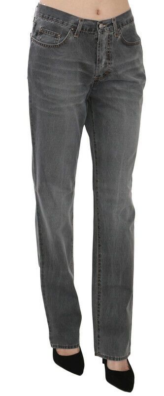 Just Cavalli - Jean droit gris chic taille moyenne