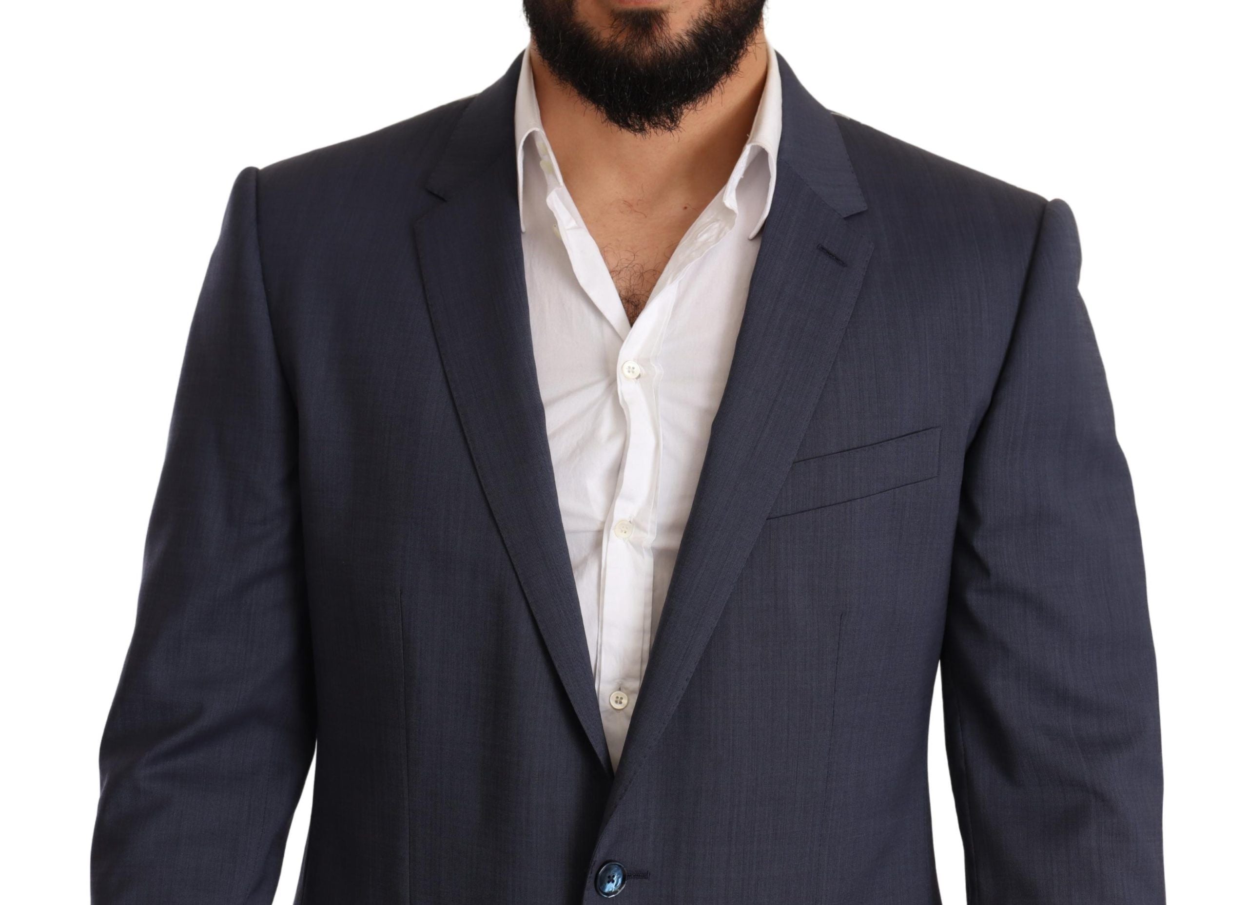 Dolce &amp; Gabbana Veste blazer Martini en laine bleue élégante