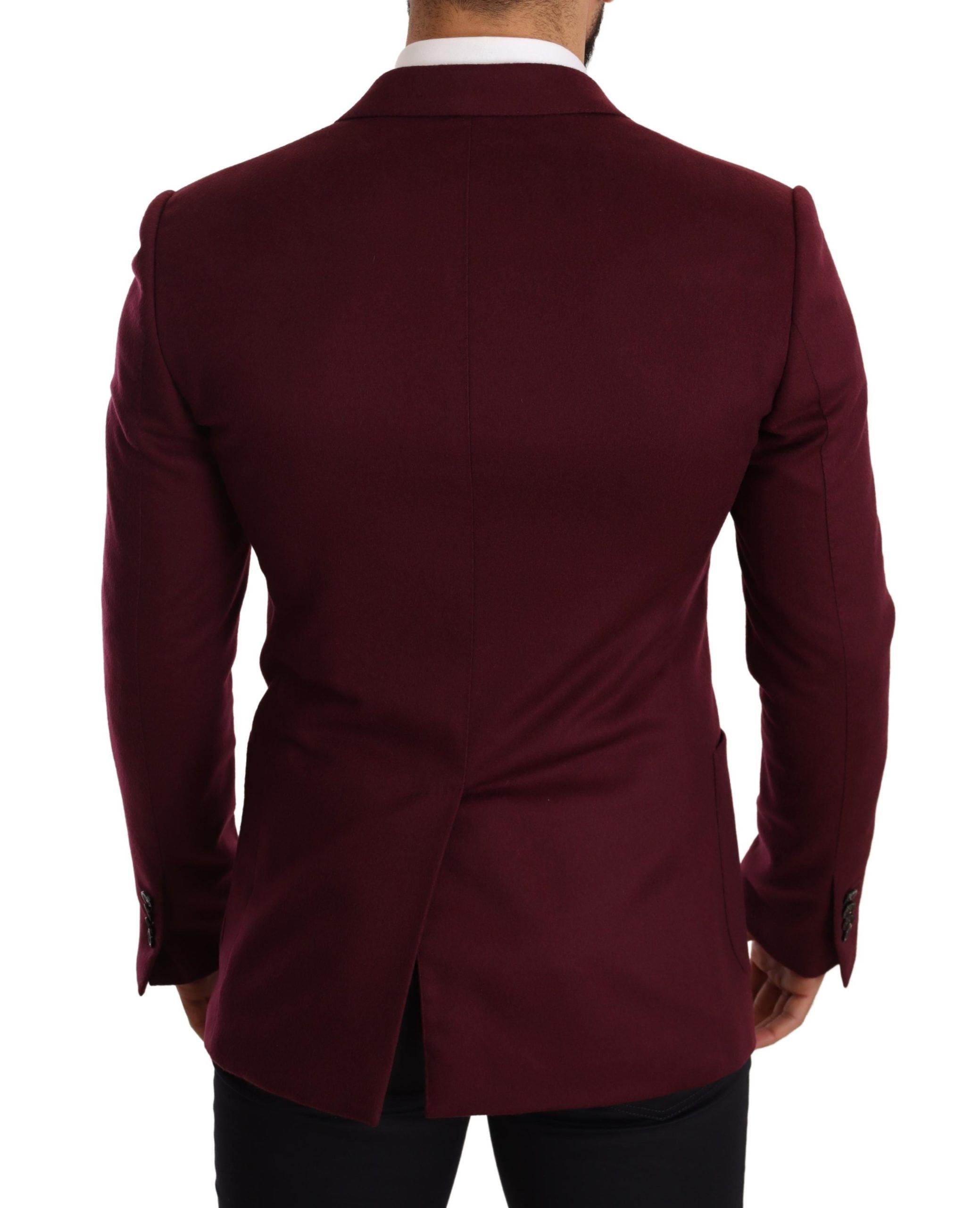 Dolce &amp; Gabbana Blazer élégant en cachemire bordeaux bordeaux