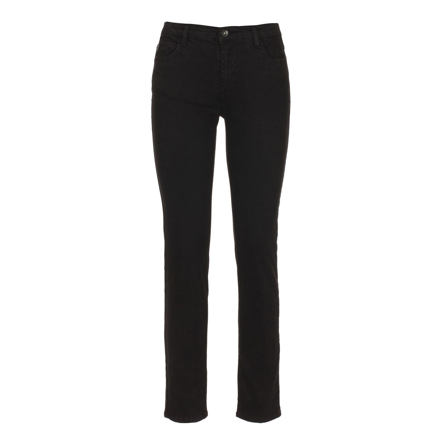 Pantalon en coton mélangé noir imparfait chic