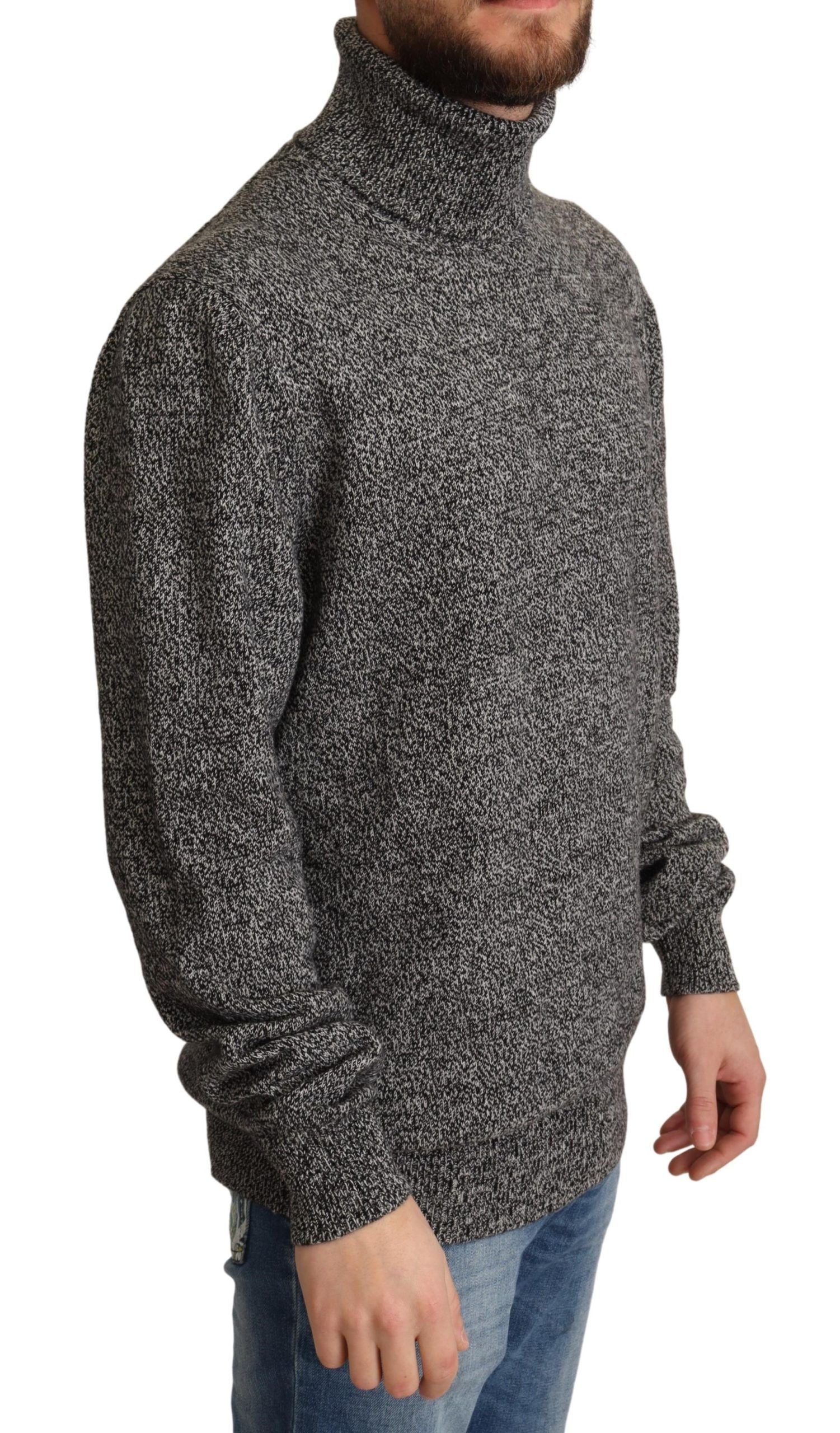 Dolce & Gabbana Elegant Gray Cashmere Turtleneck Sweater