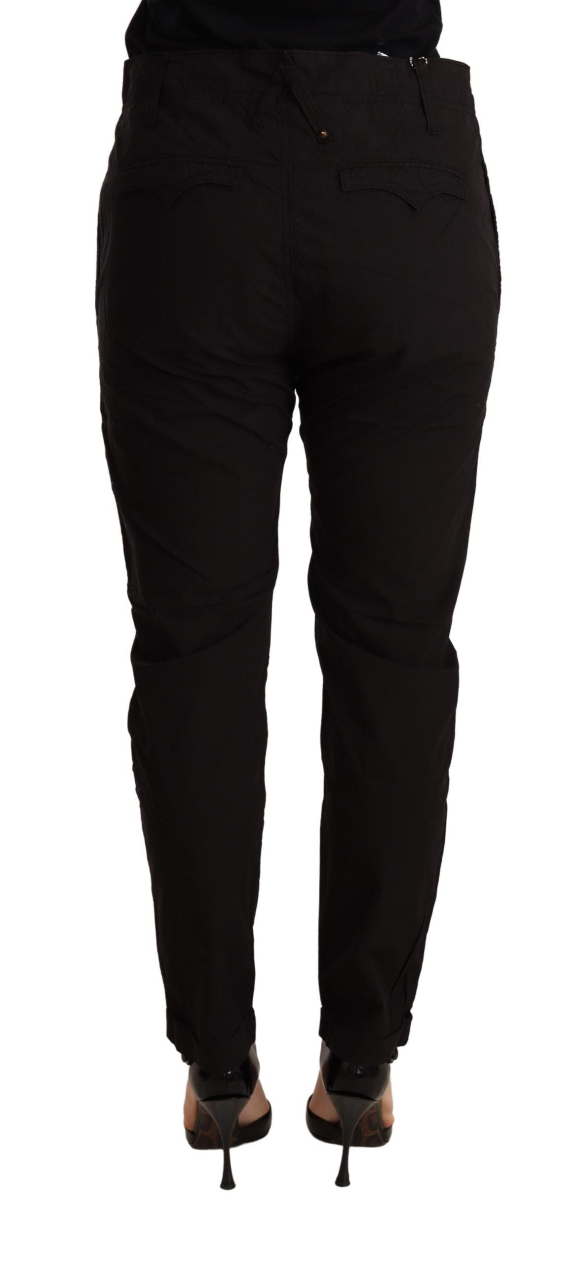 CYCLE Pantalon ample noir élégant en coton