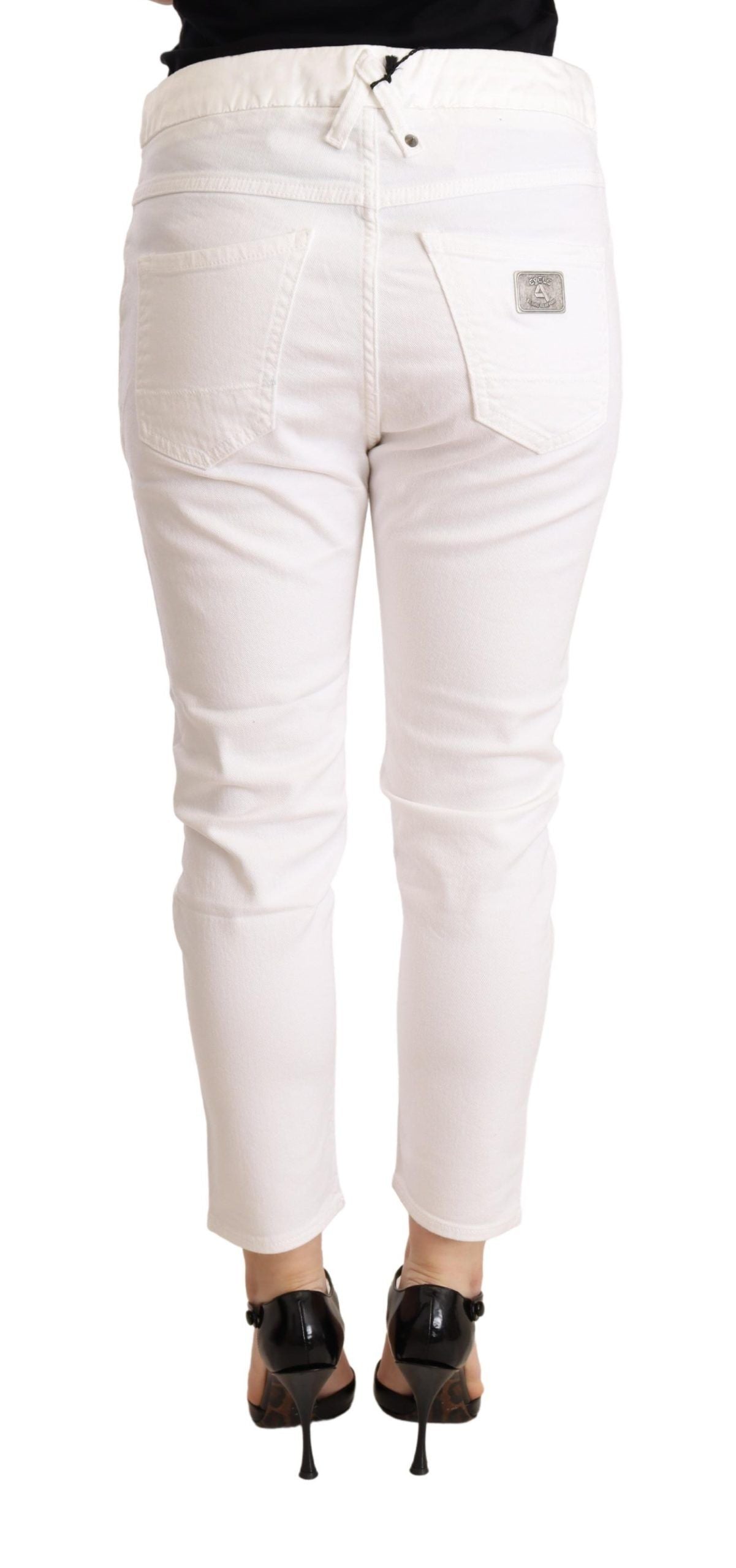 CYCLE Pantalon skinny blanc élégant coupe slim