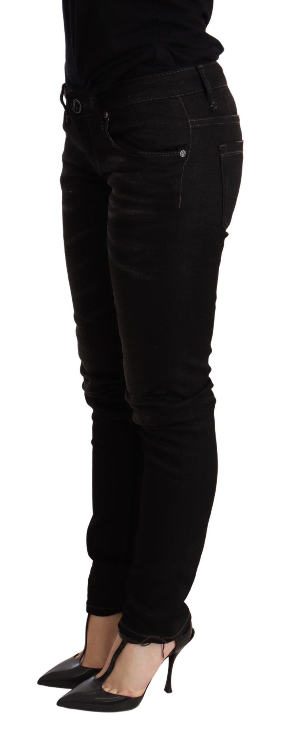 Acht Chic Jean skinny taille basse noir