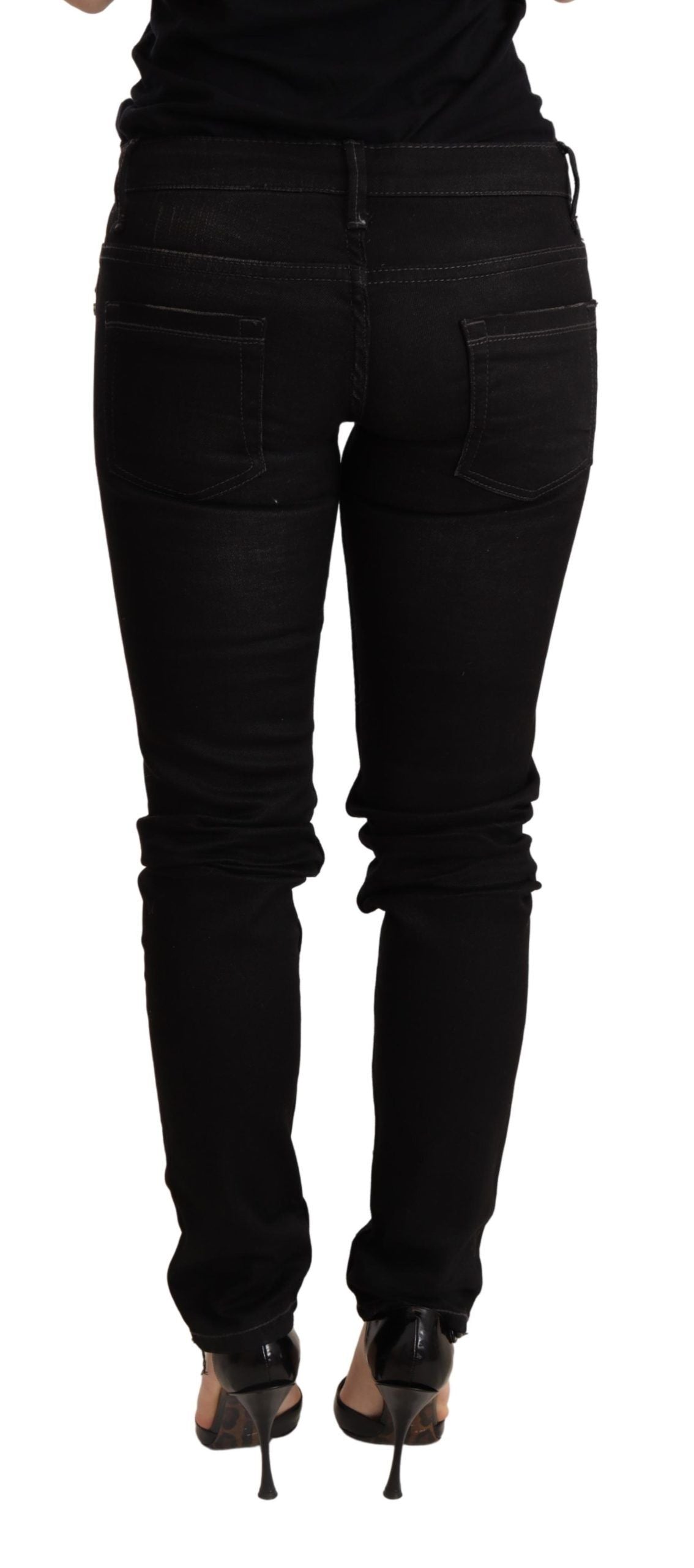 Acht Chic Jean skinny taille basse noir