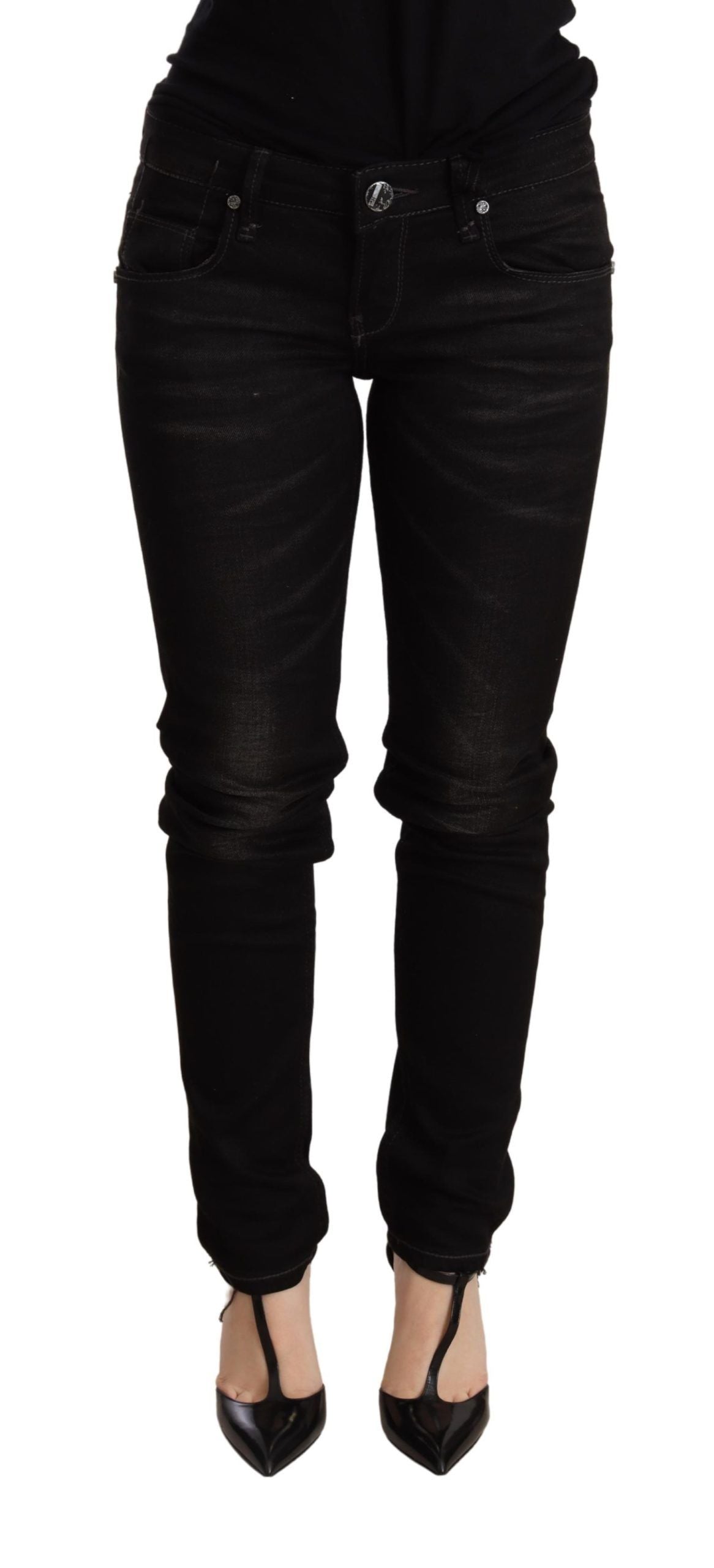 Acht Chic Jean skinny taille basse noir