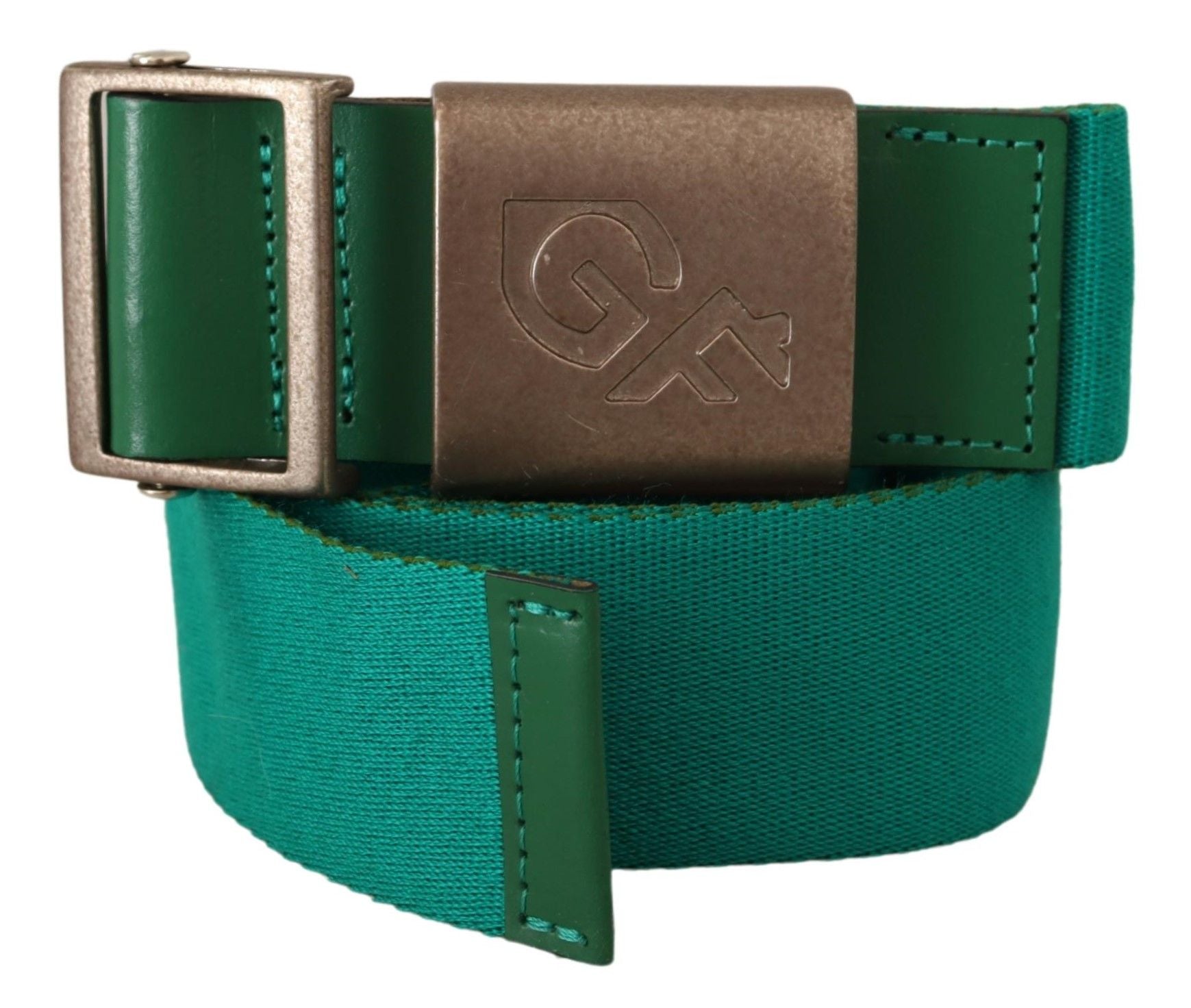 GF Ferre Ceinture réglable en coton vert élégant